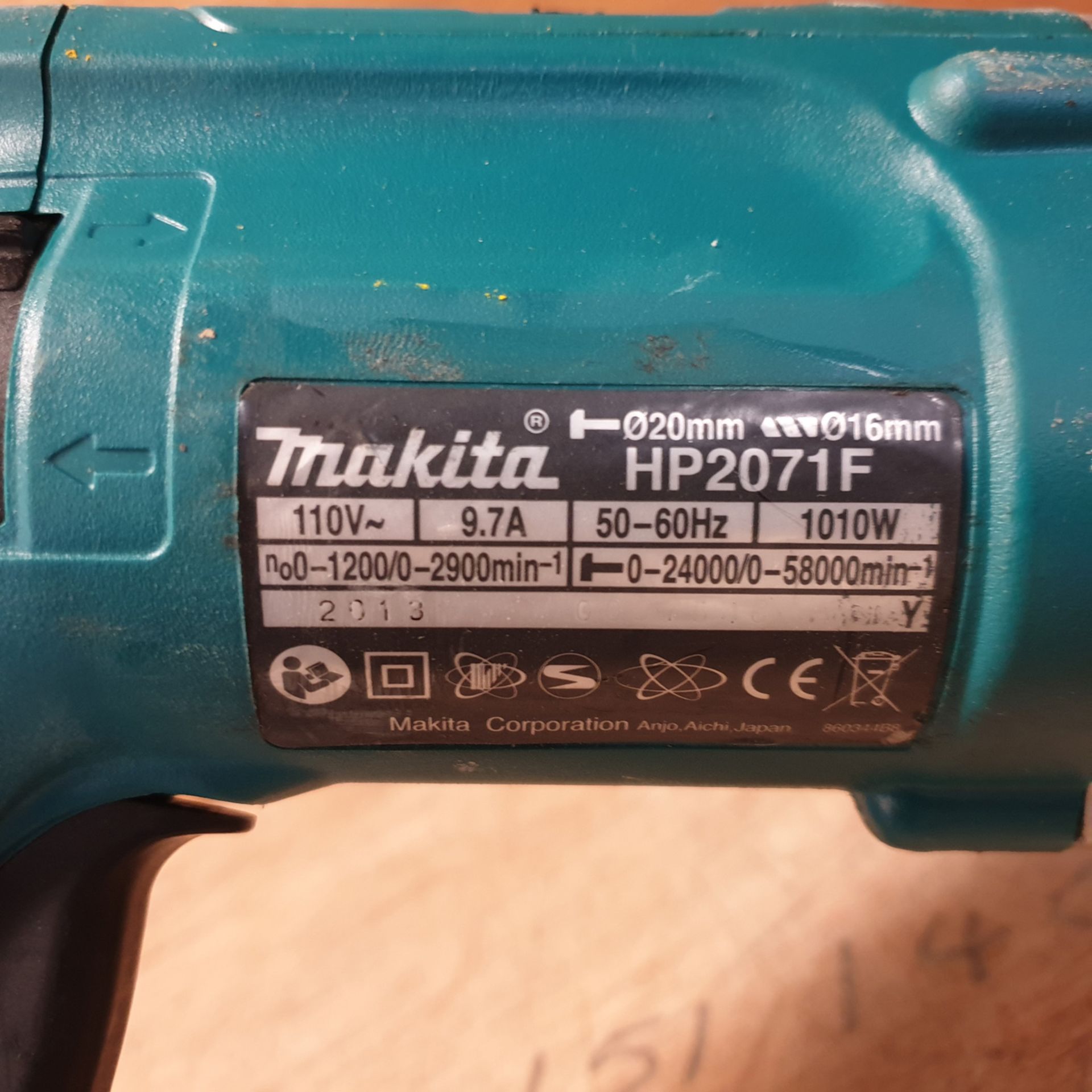 MAKITA Drill Model HP2071F. 110V. - Image 3 of 3