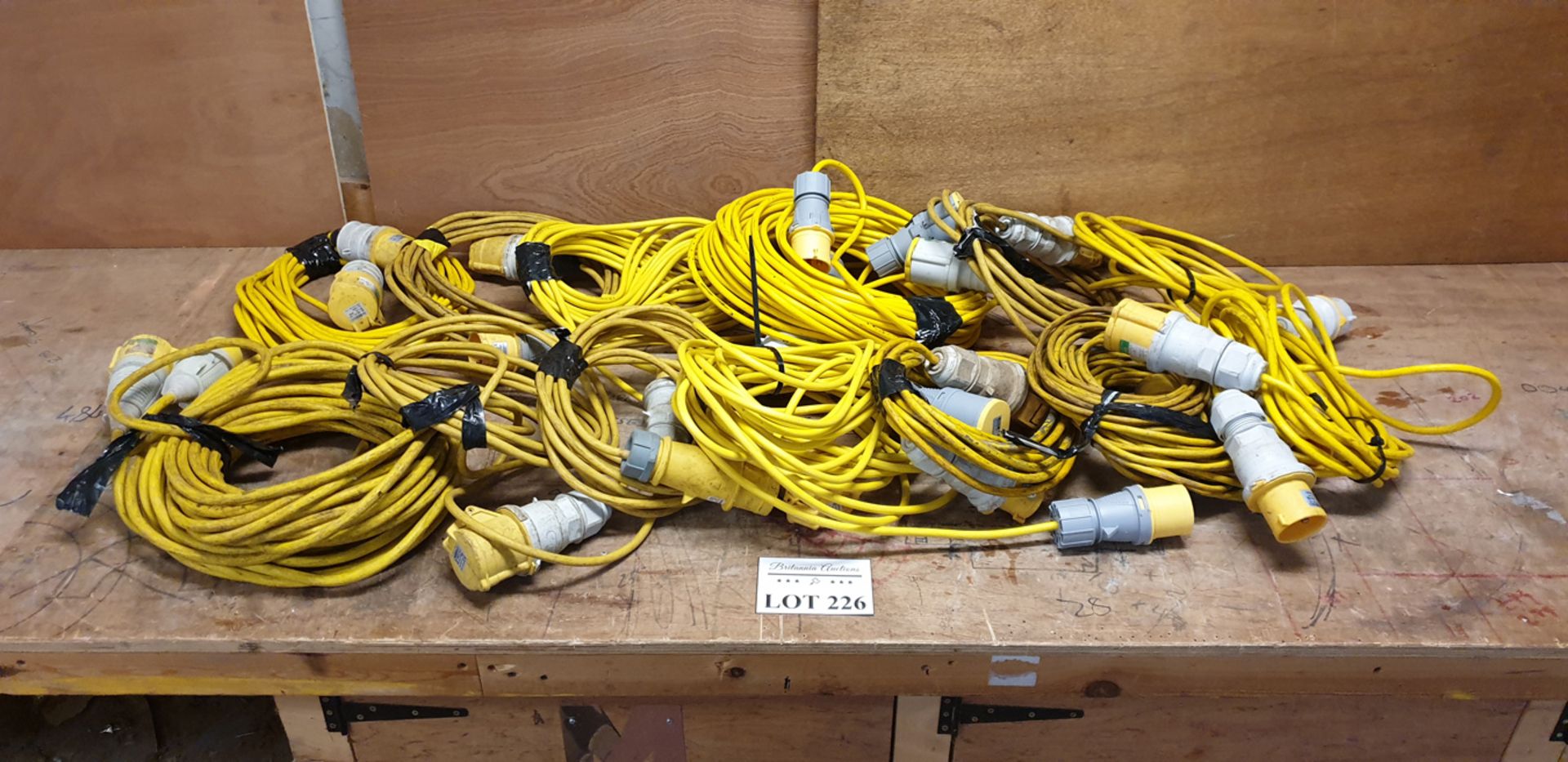 Quantity of 12, 110v Extension Leads.