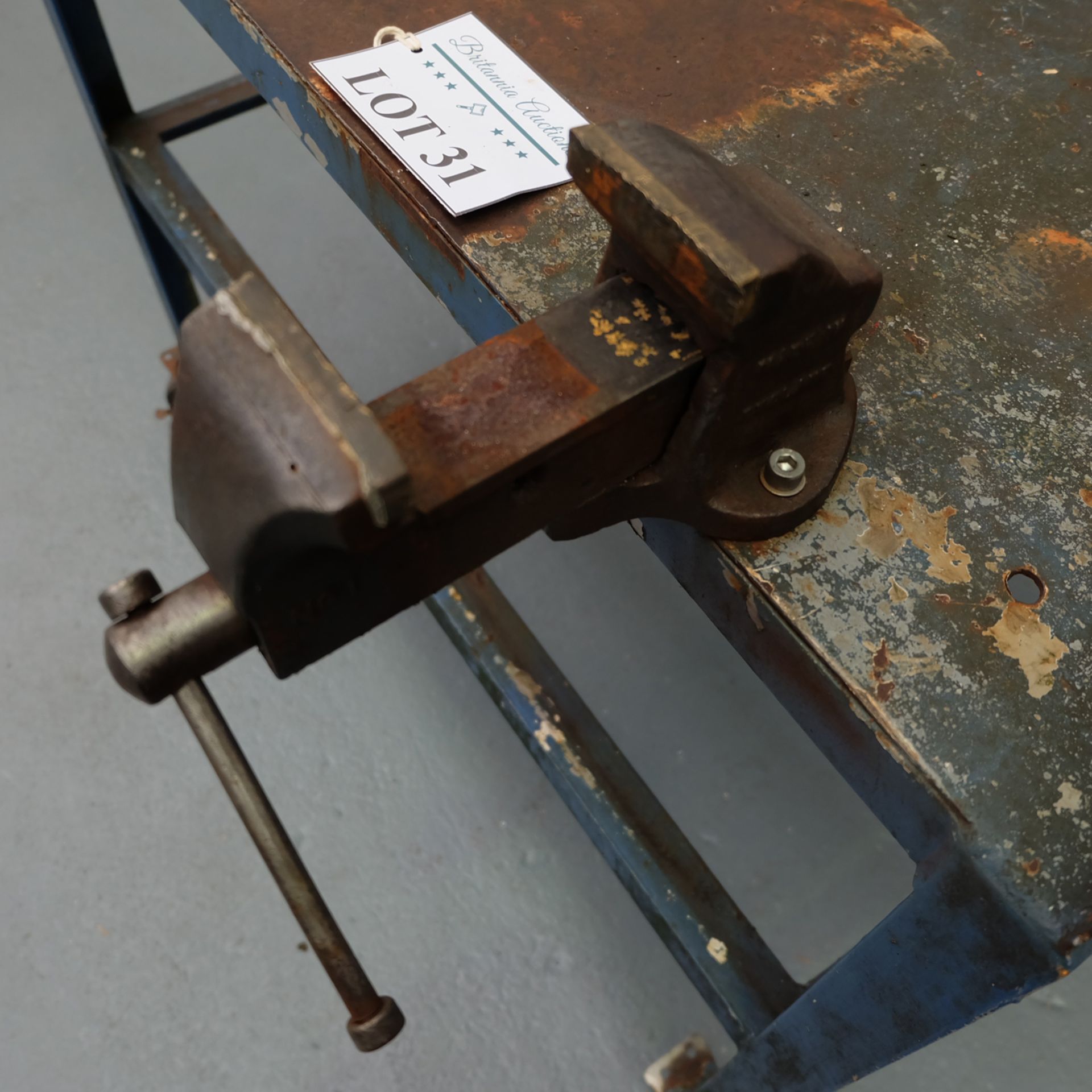 Steel Workbench on Castors. - Image 2 of 8