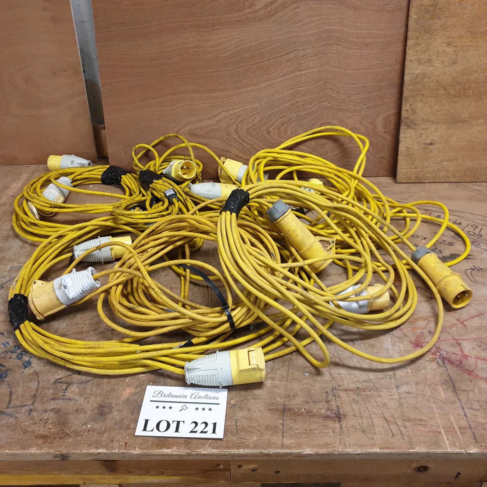 Quantity of 6, 110v Extension Leads.