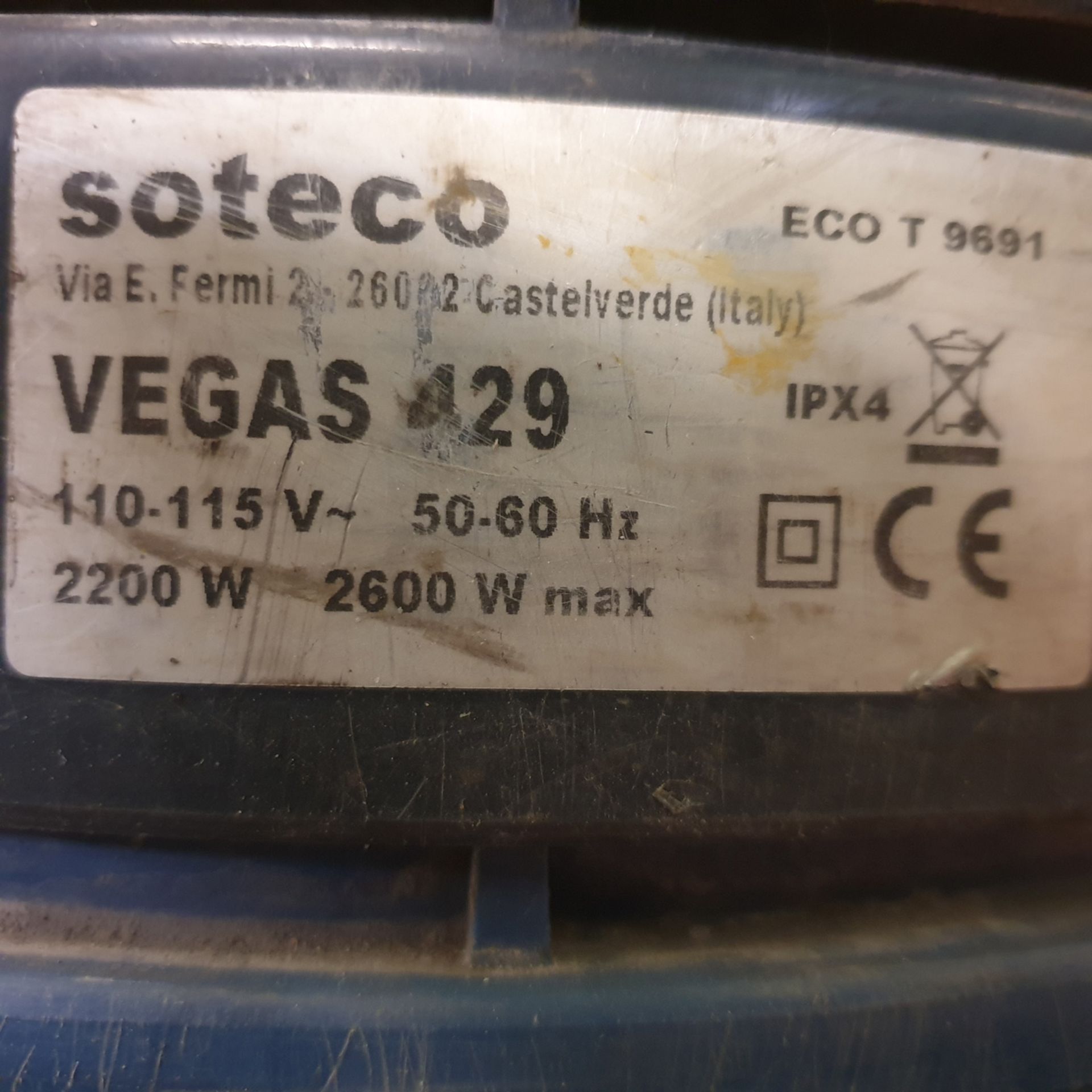 Soteco Vegas 429 Commercial Vacuum Cleaner. - Image 3 of 3