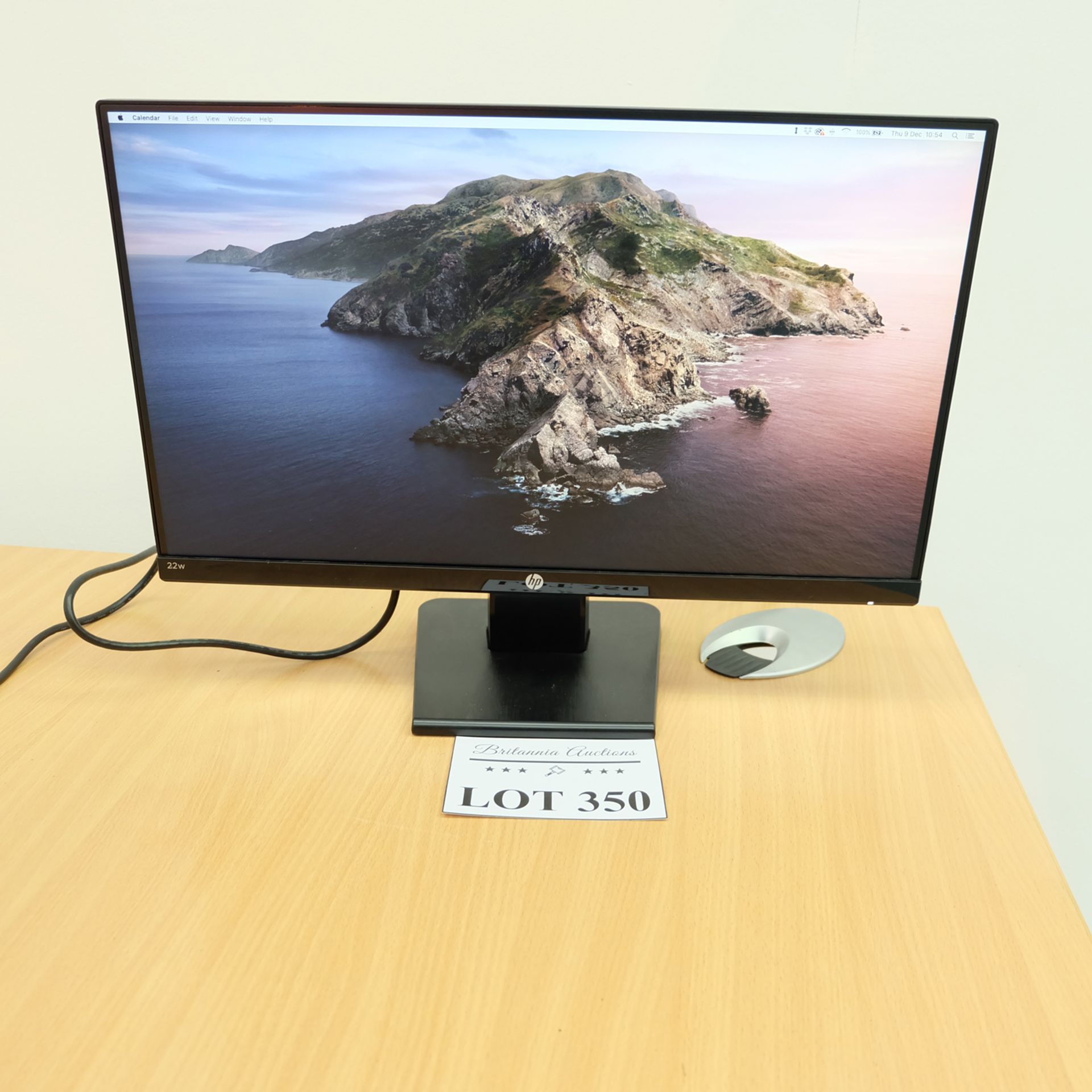 HP Monitor Model 22W with HDMI & Power Lead.