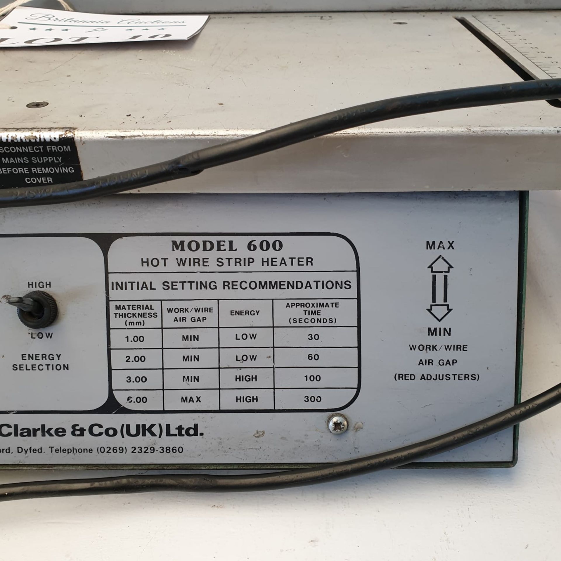 CR Clarke & Co Ltd. Hot Wire Strip Heater Model 600. Single Phase. - Image 3 of 7
