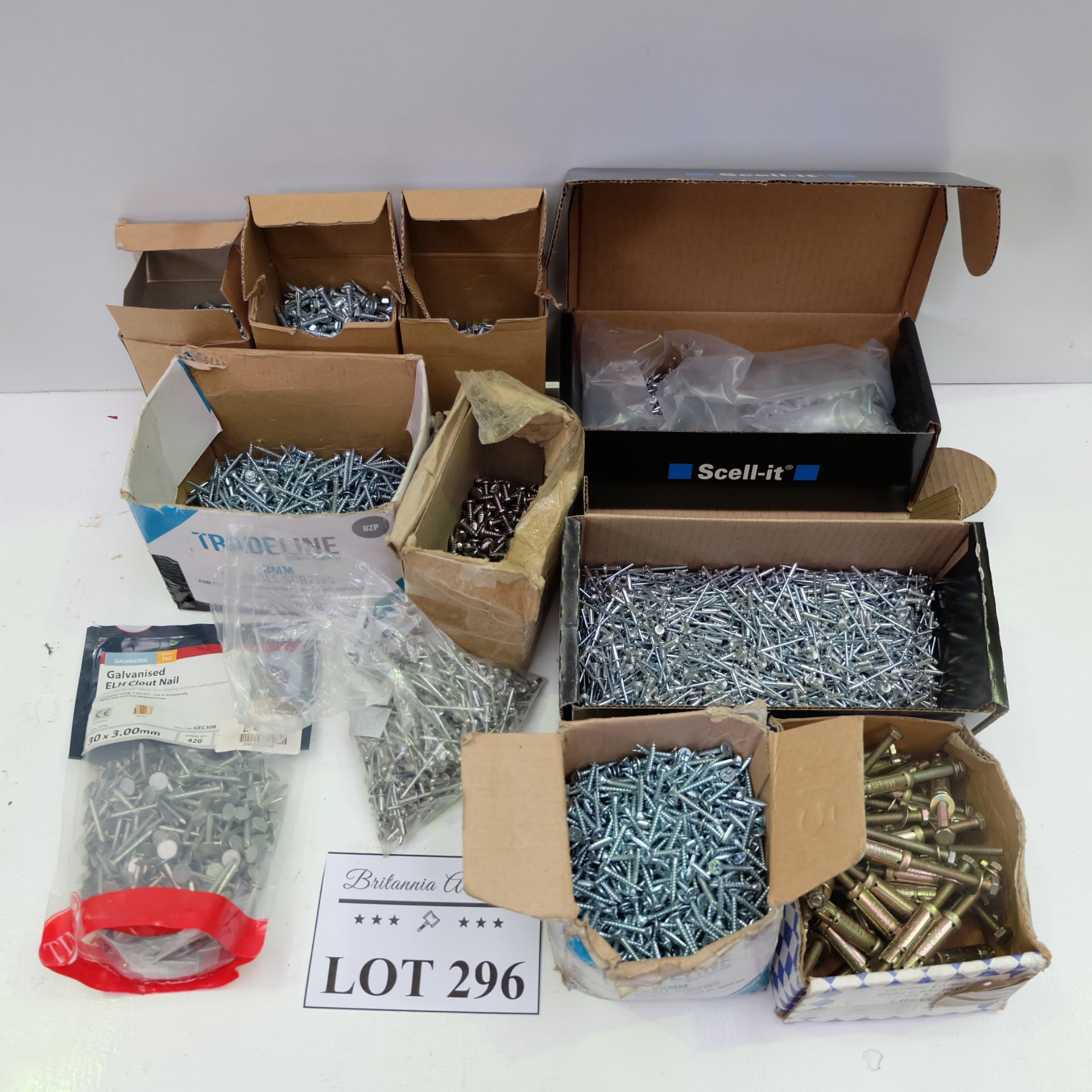 Selection of Screws, Rivets & Nails as Lotted.