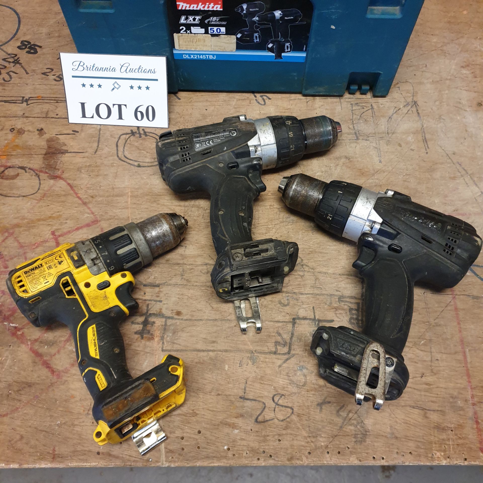 3 x Hand Drill Units - No Batteries Included. - Image 2 of 3