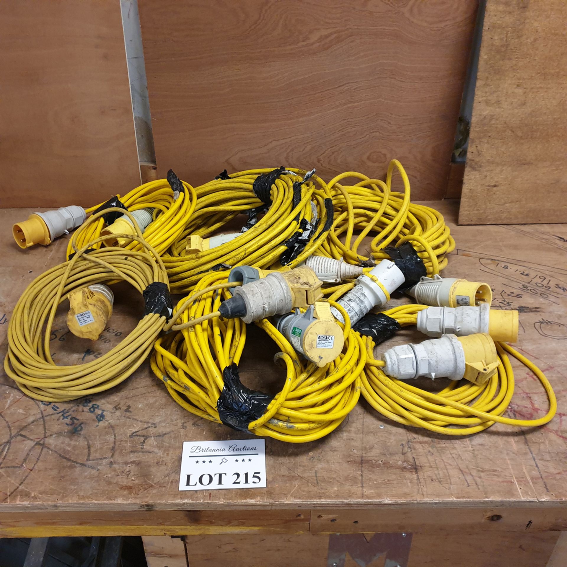 Quantity of 6, 110v Extension Leads.
