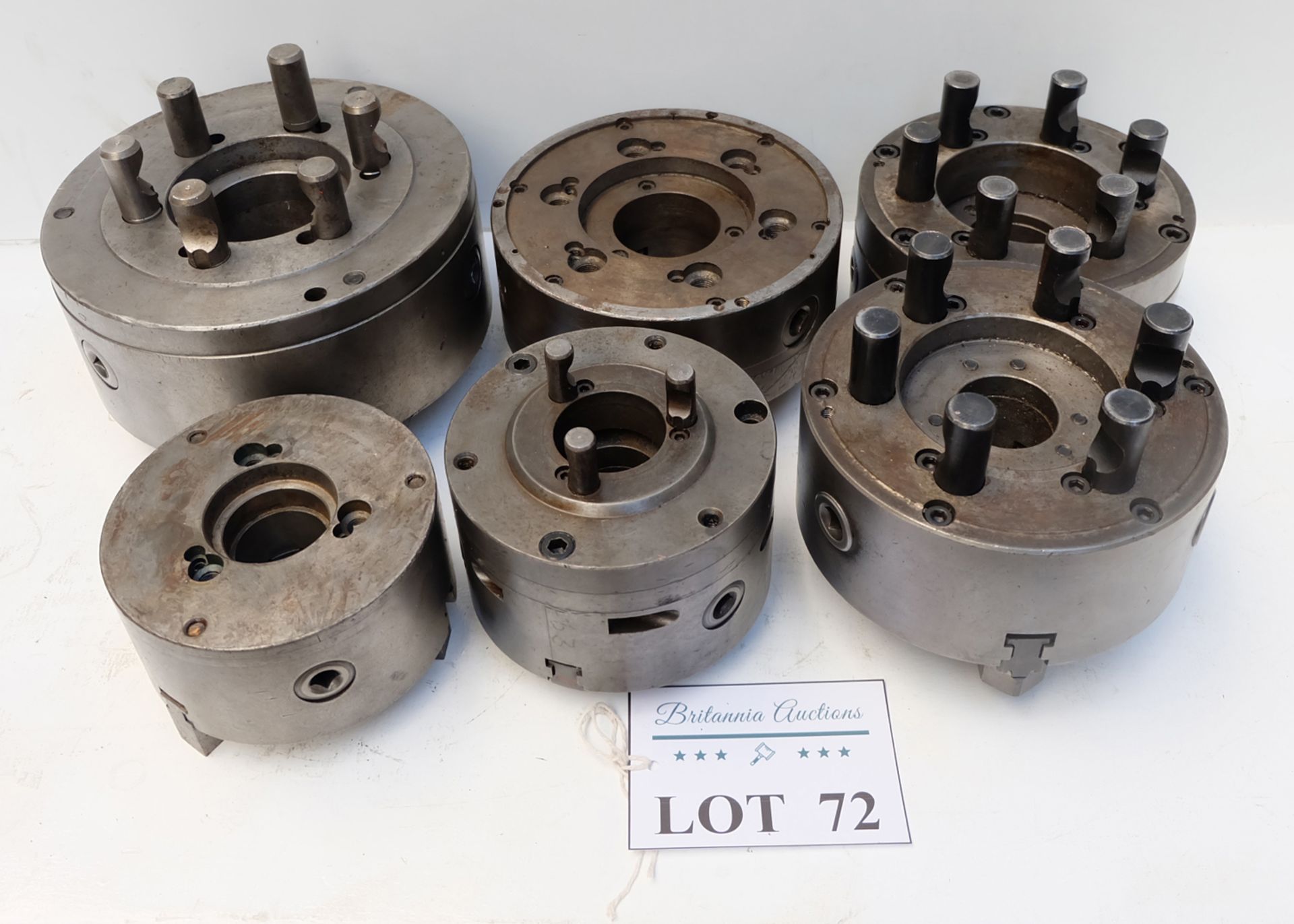 6 x 3 Jaw Chucks. Approx Diameters 160mm, 160mm, 200mm, 200mm, 250mm & 8 1/4". - Image 6 of 8