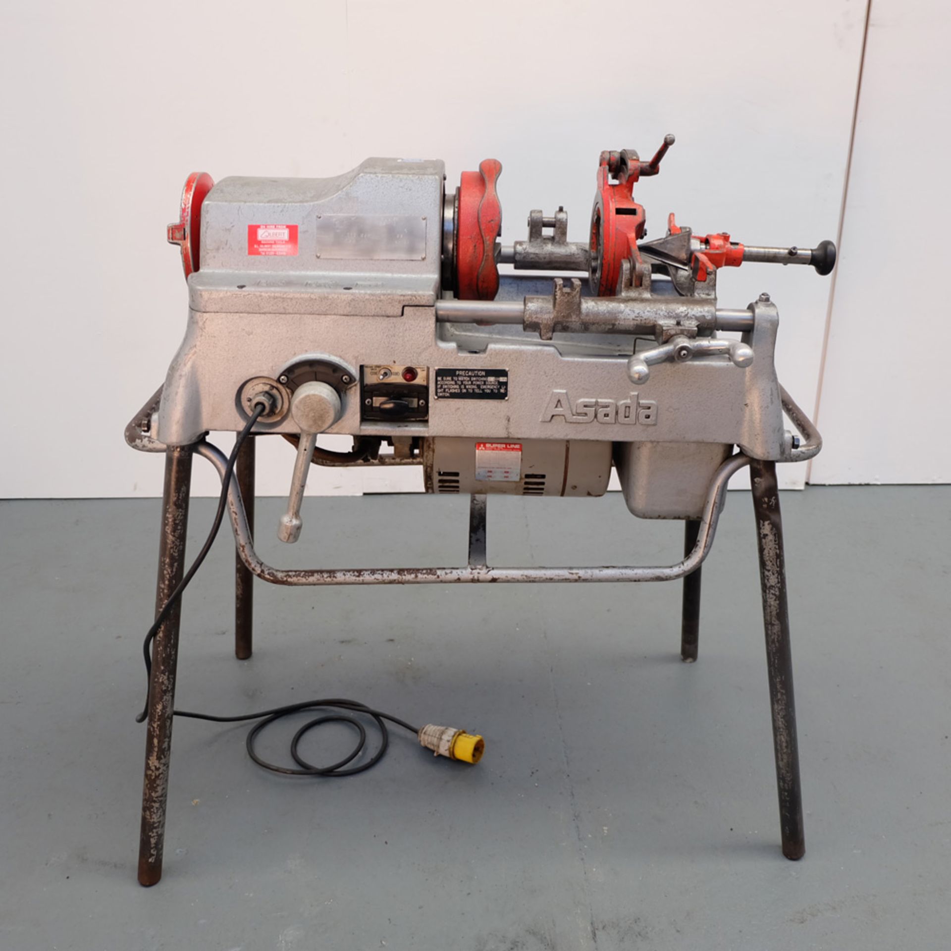 Asada-Piset Pipe Threading Machine. Capacity 1/2" x2". Motor Power 750 Watts. - Image 2 of 11