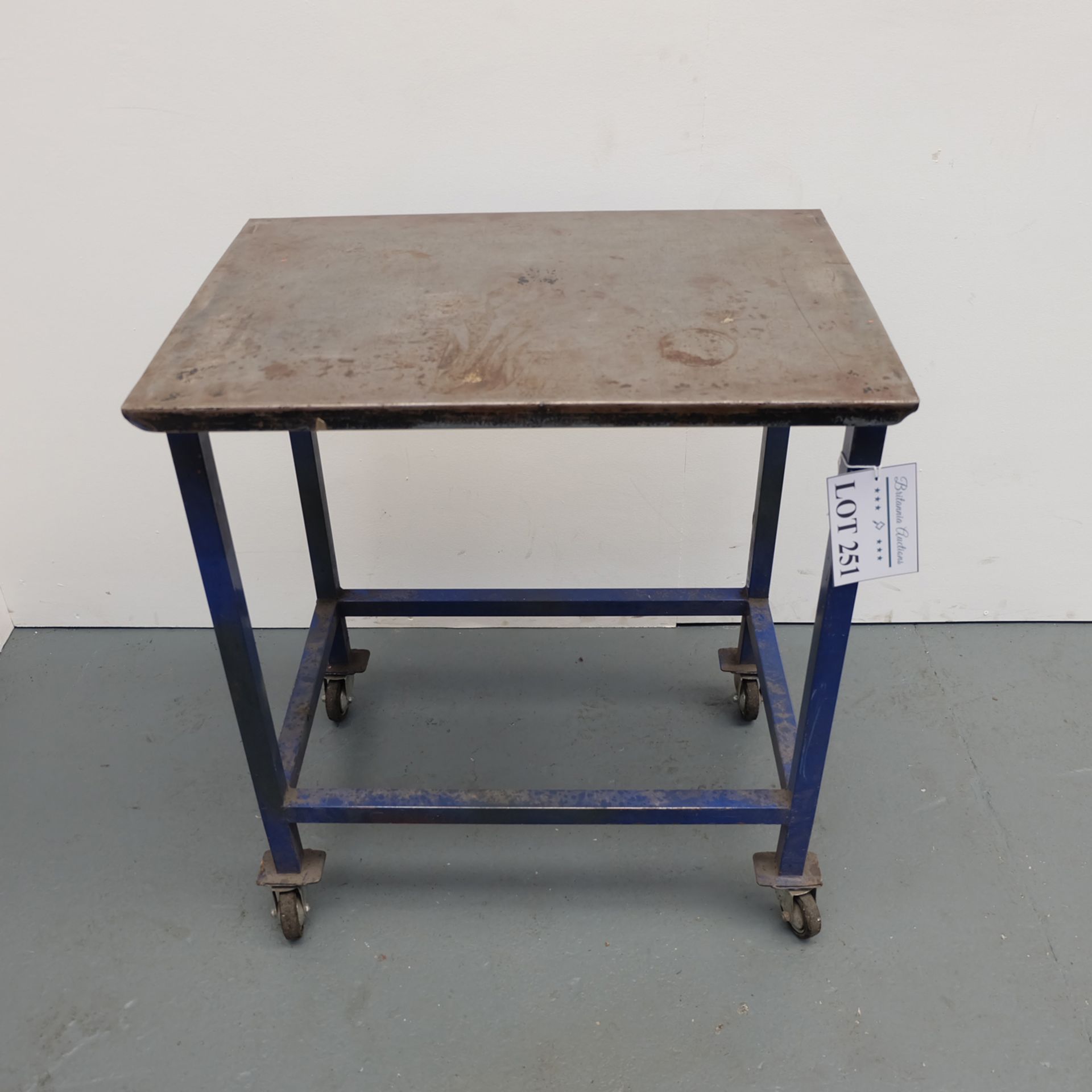 Mobile Steel Trolley on Castors. Approx Dimensions 740mm x 510mm x 810mm High.