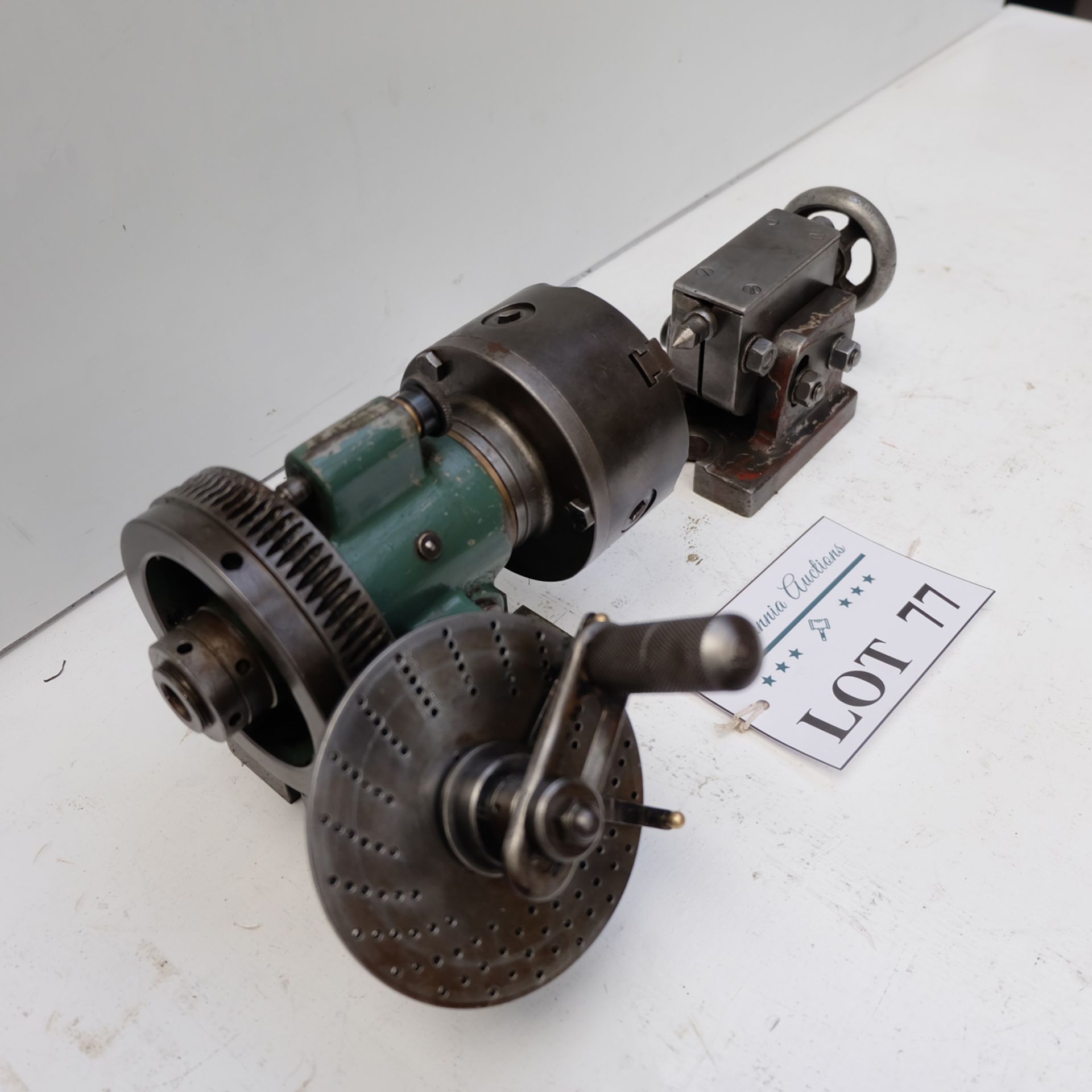 Clarkson 4" Dividing Head. With 4" 3 Jaw Chuck & Tail Stock. - Image 2 of 6