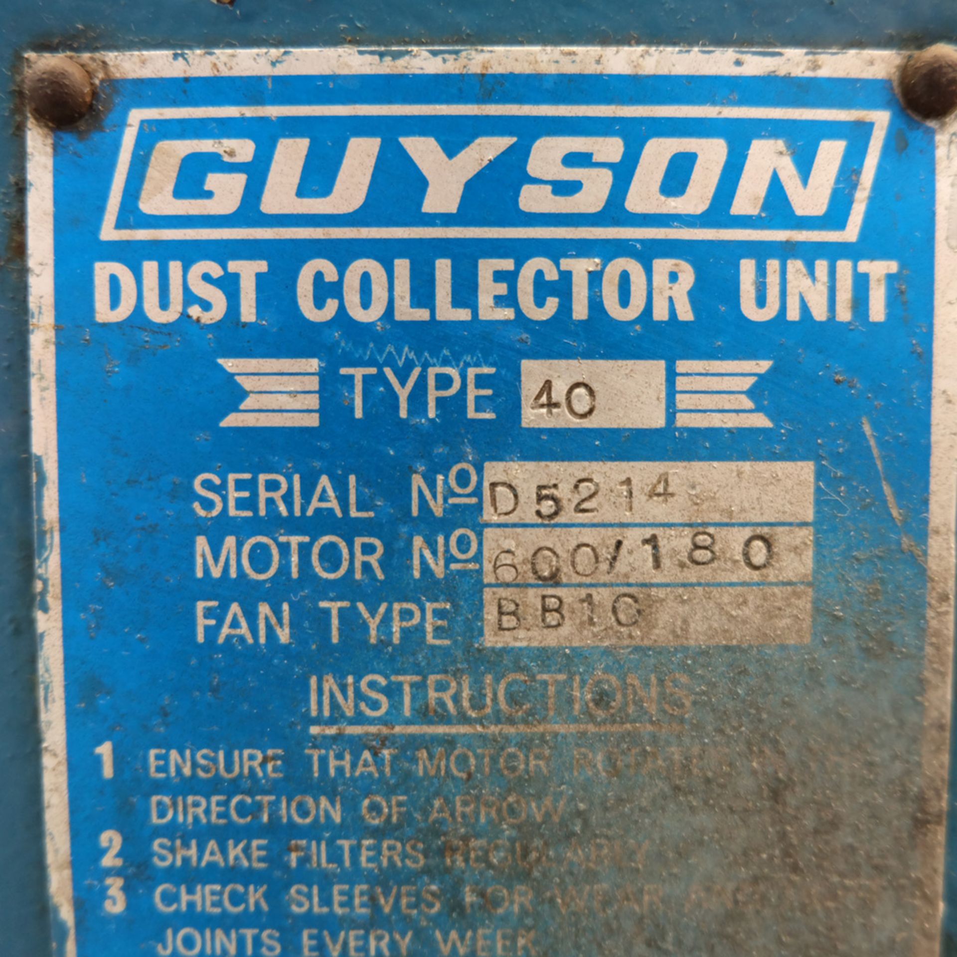 Guyson Sand & Grit Blasting Machine. Internal Sizes: 1000mm x 800mm Internal Height 800mm Approx. - Image 8 of 8