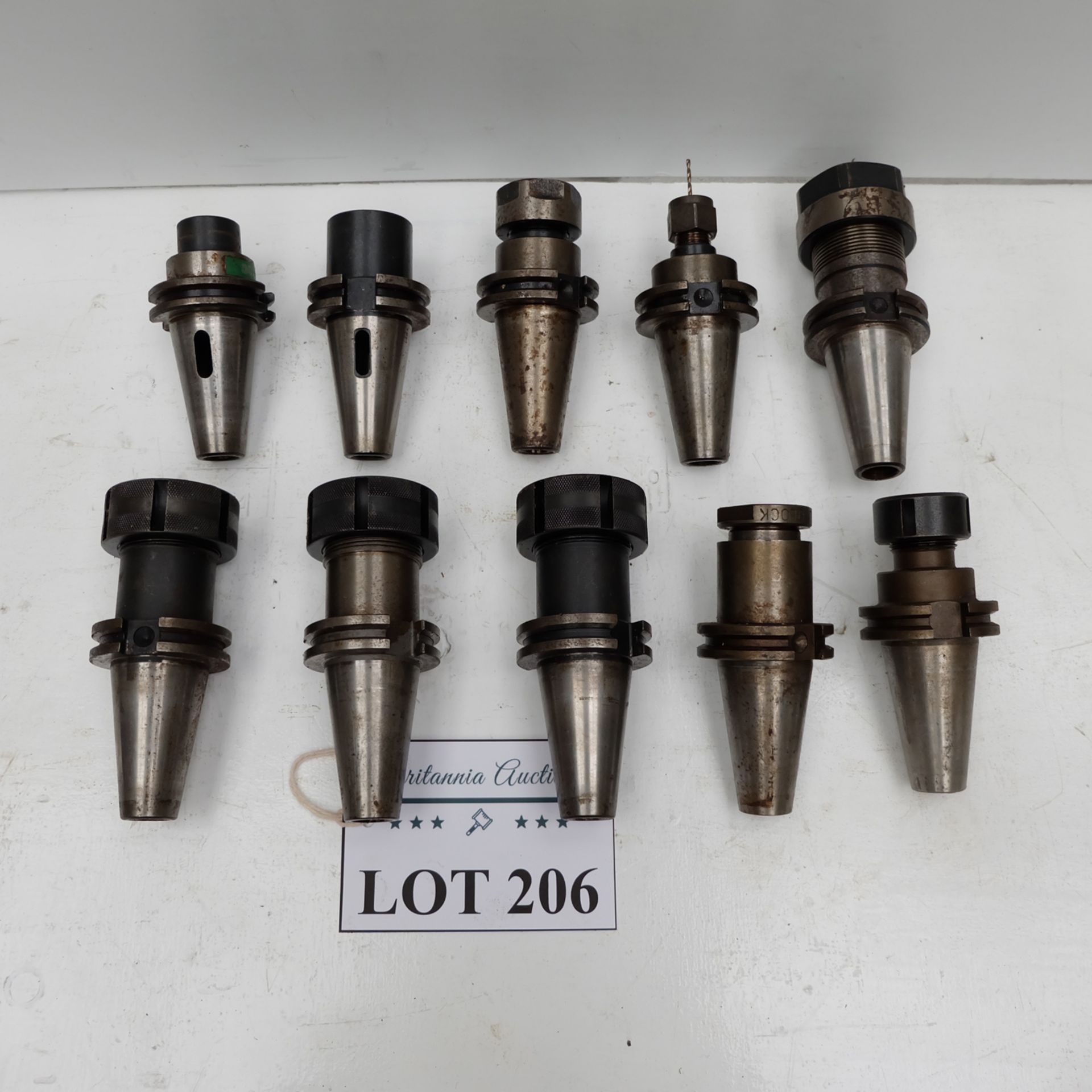 Quantity of 10 x Cat 40 Spindle Tooling.