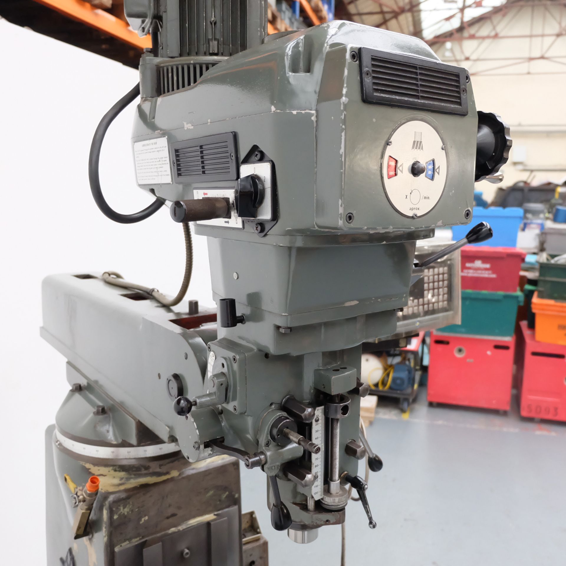 Ajax Model AJT.1 Turret Milling Machine. Table Size 50" x 10". Long Travel 28". - Image 3 of 15