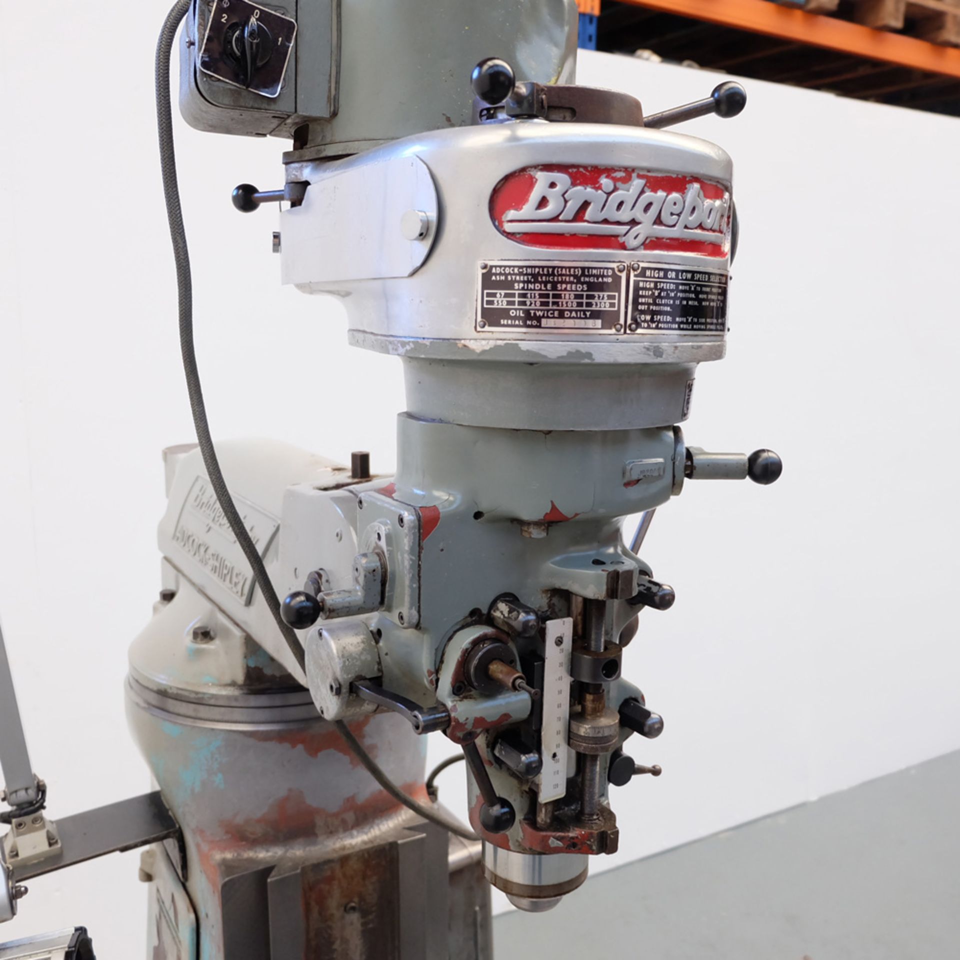 Bridgeport J Type Turret Milling Machine. Table Size 42" x 9". Spindle Taper R8. - Image 3 of 9