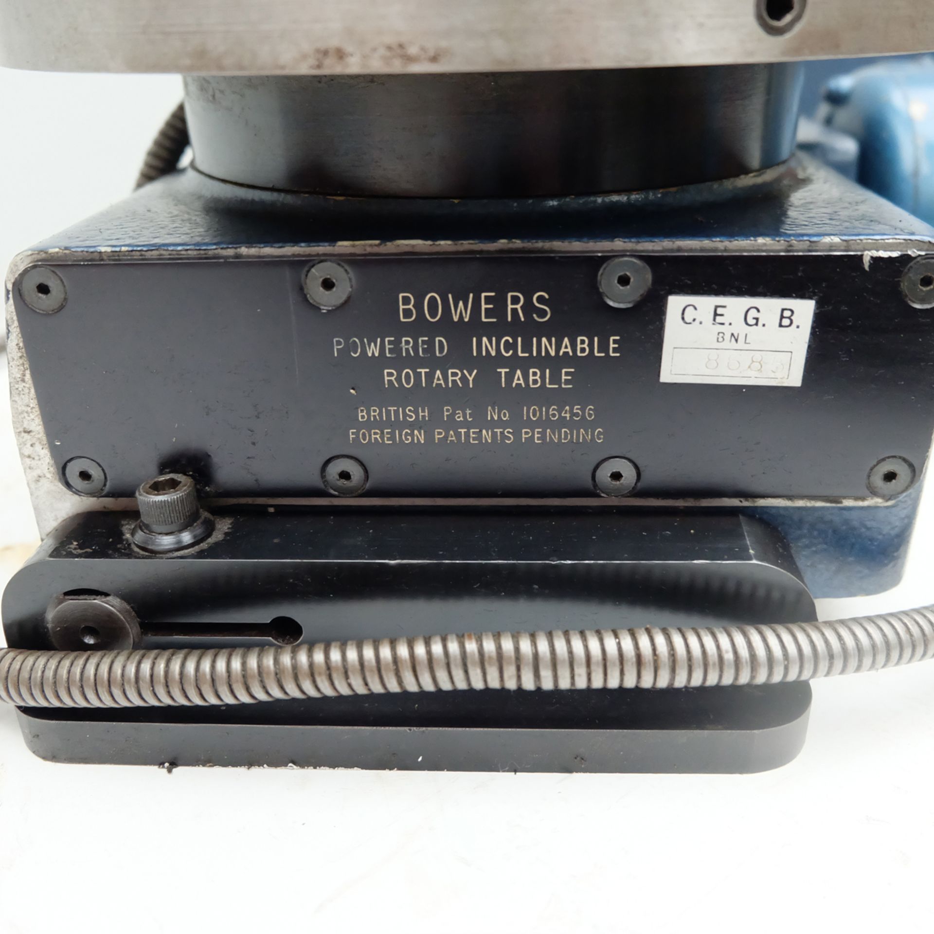 Bowers Powered Inclinable Rotary Table. Table 9" Diameter. Single Phase. - Image 9 of 9