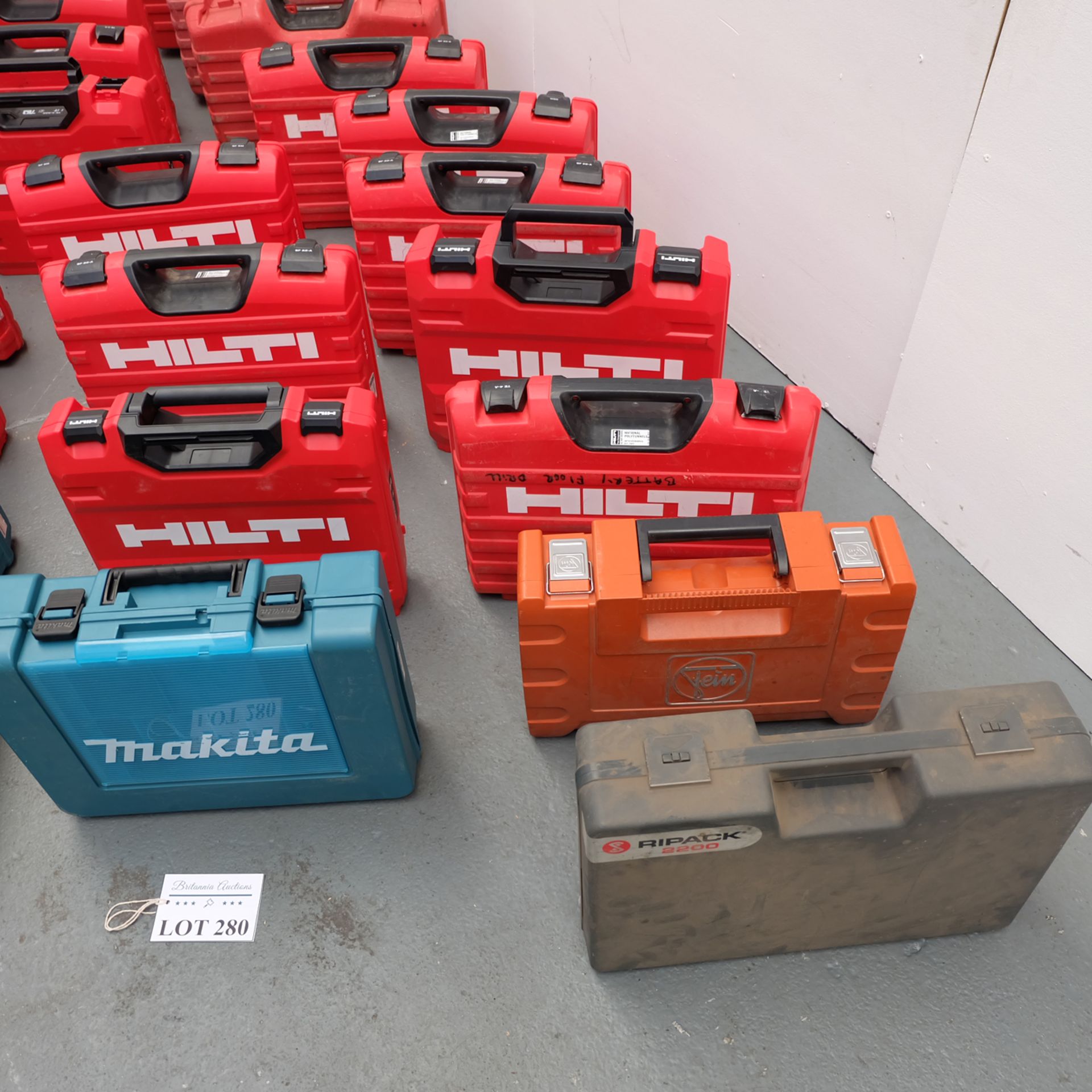 Large Selection of Empty Power Tool Boxes as Lotted. - Image 3 of 6