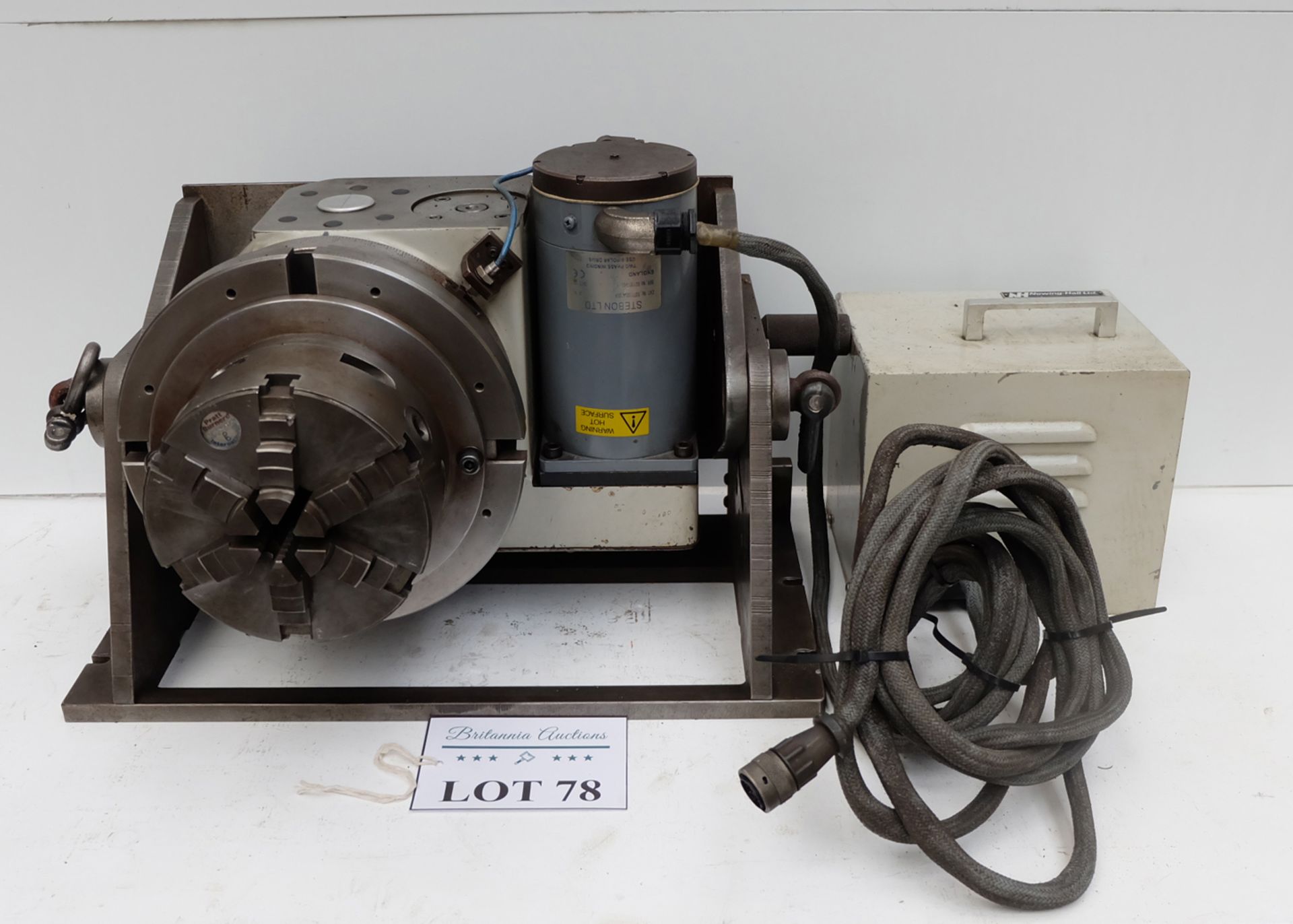 Jones & Shipman Type 58413-001. 8" 4th Axis Tilting & Swivelling Dividing Head. With 6" 5 Jaw Chuck.