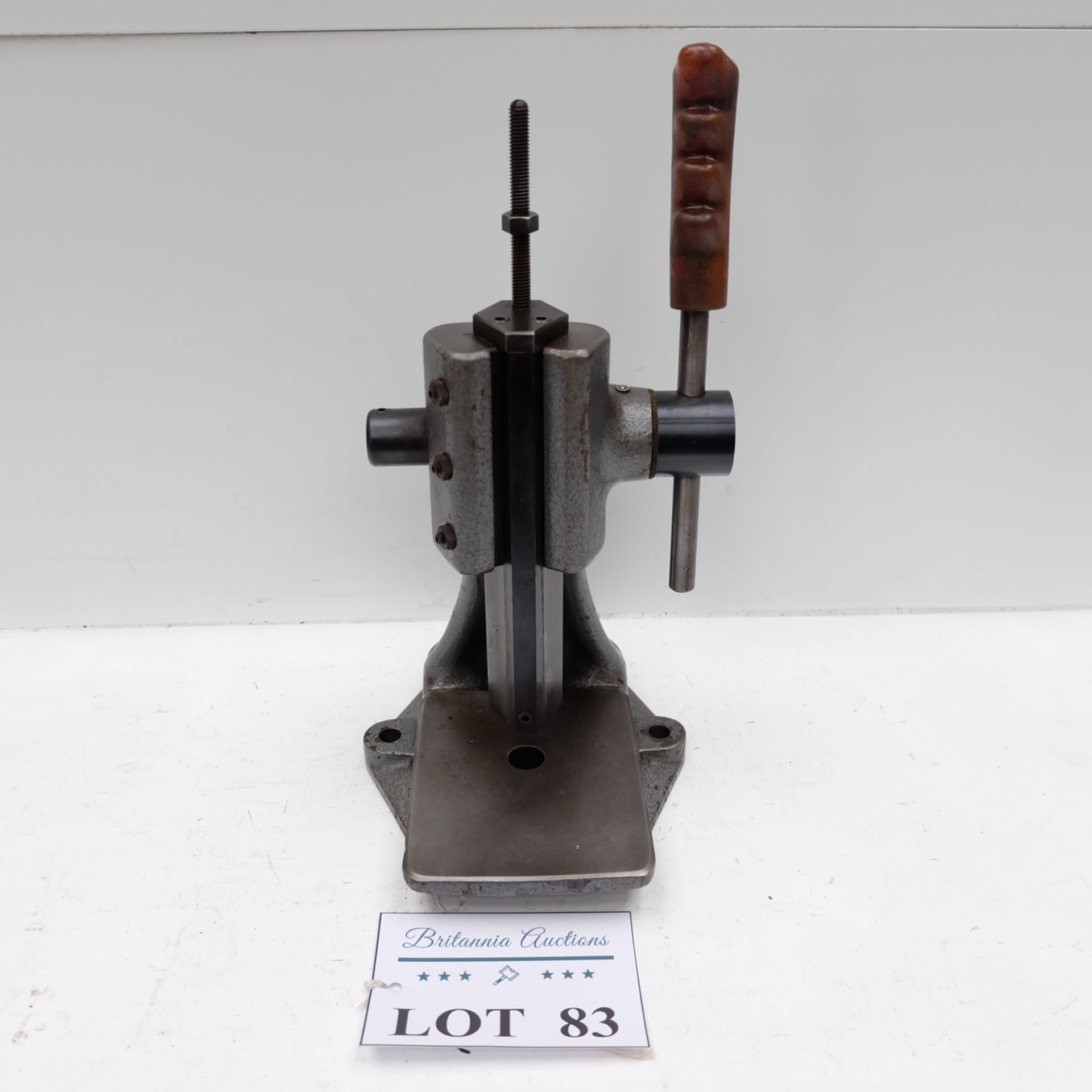 BTC No.2 Arbor Press. Throat 2 1/2". Daylight 5". Stroke 4". Table 5" x 6" Approx. - Image 2 of 6