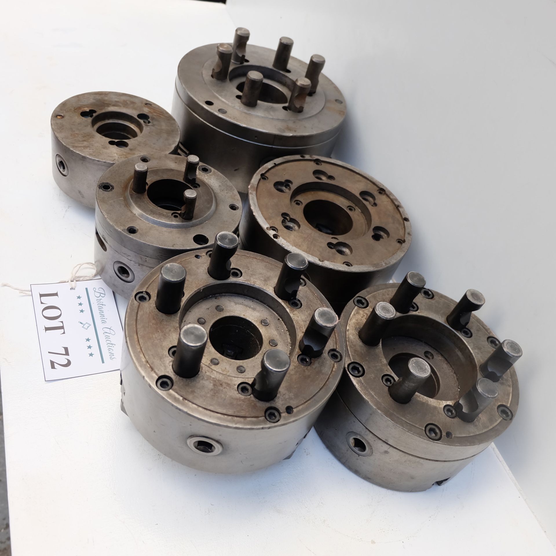 6 x 3 Jaw Chucks. Approx Diameters 160mm, 160mm, 200mm, 200mm, 250mm & 8 1/4". - Image 8 of 8