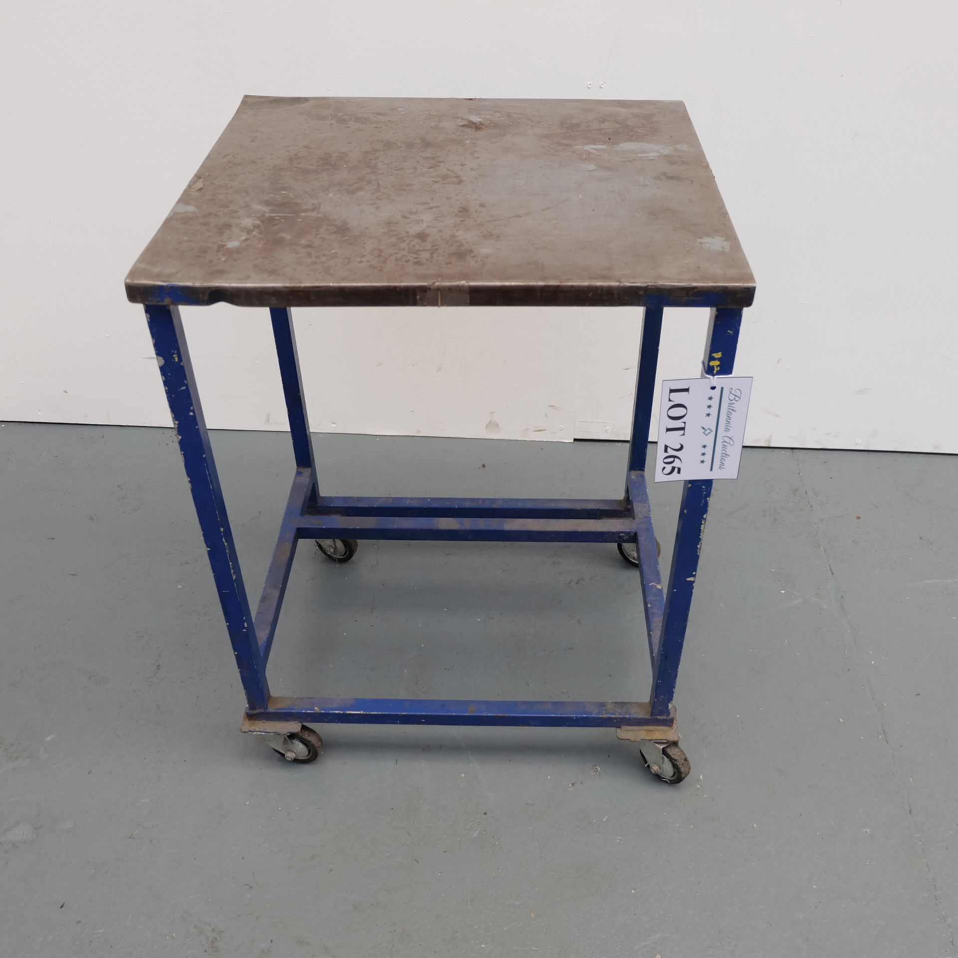 Mobile Steel Trolley on Castors. Approx Dimensions560mm x 490mm x 770mm High.