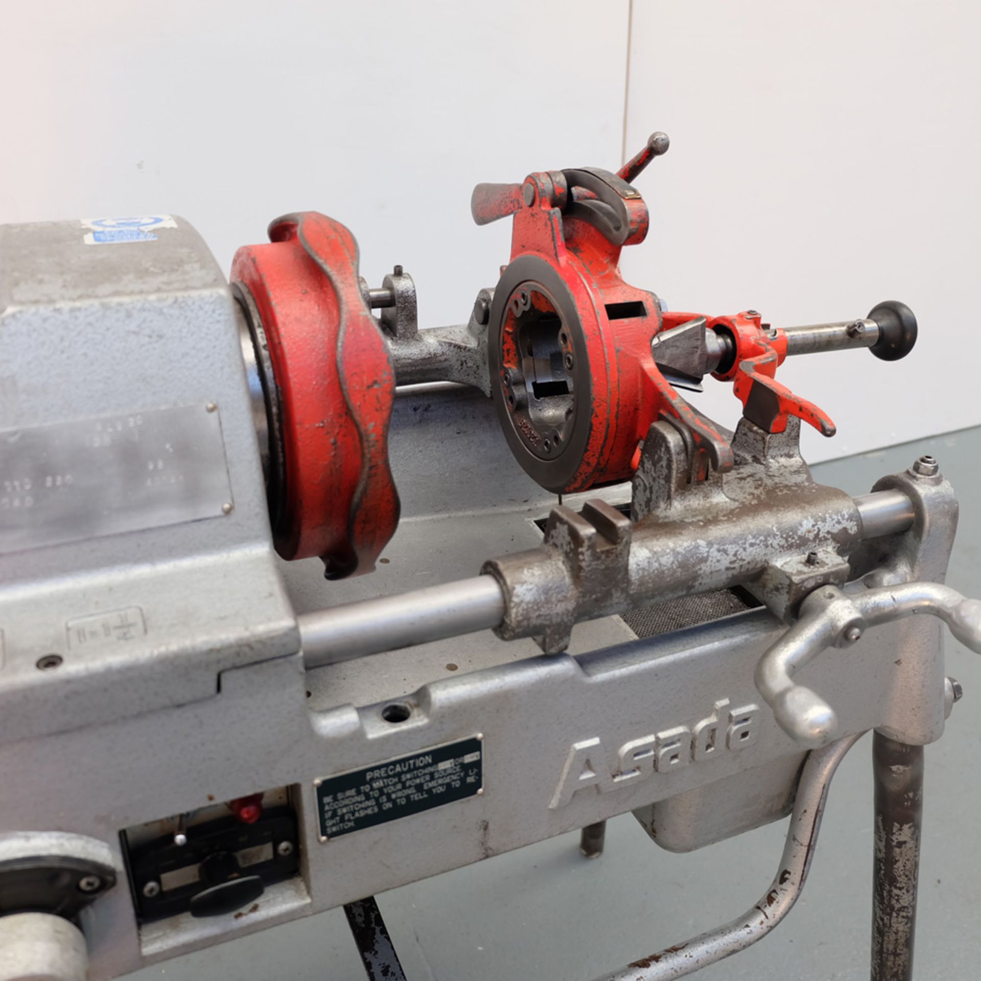 Asada-Piset Pipe Threading Machine. Capacity 1/2" x2". Motor Power 750 Watts. - Image 4 of 11