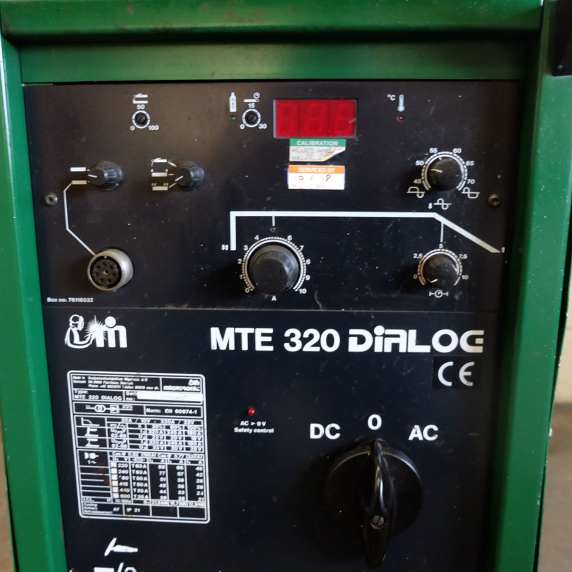 Migatronic MTE 320 Dialog DC/AC Type III. 320 A Tig Welding Set. - Image 5 of 8