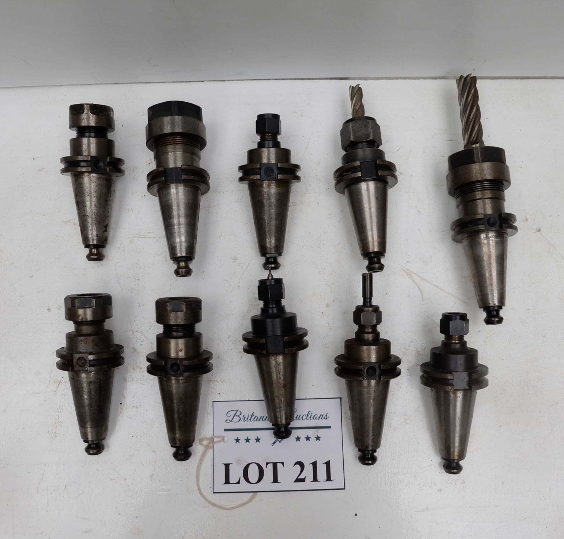 Quantity of 10 x Cat 40 Spindle Tooling.