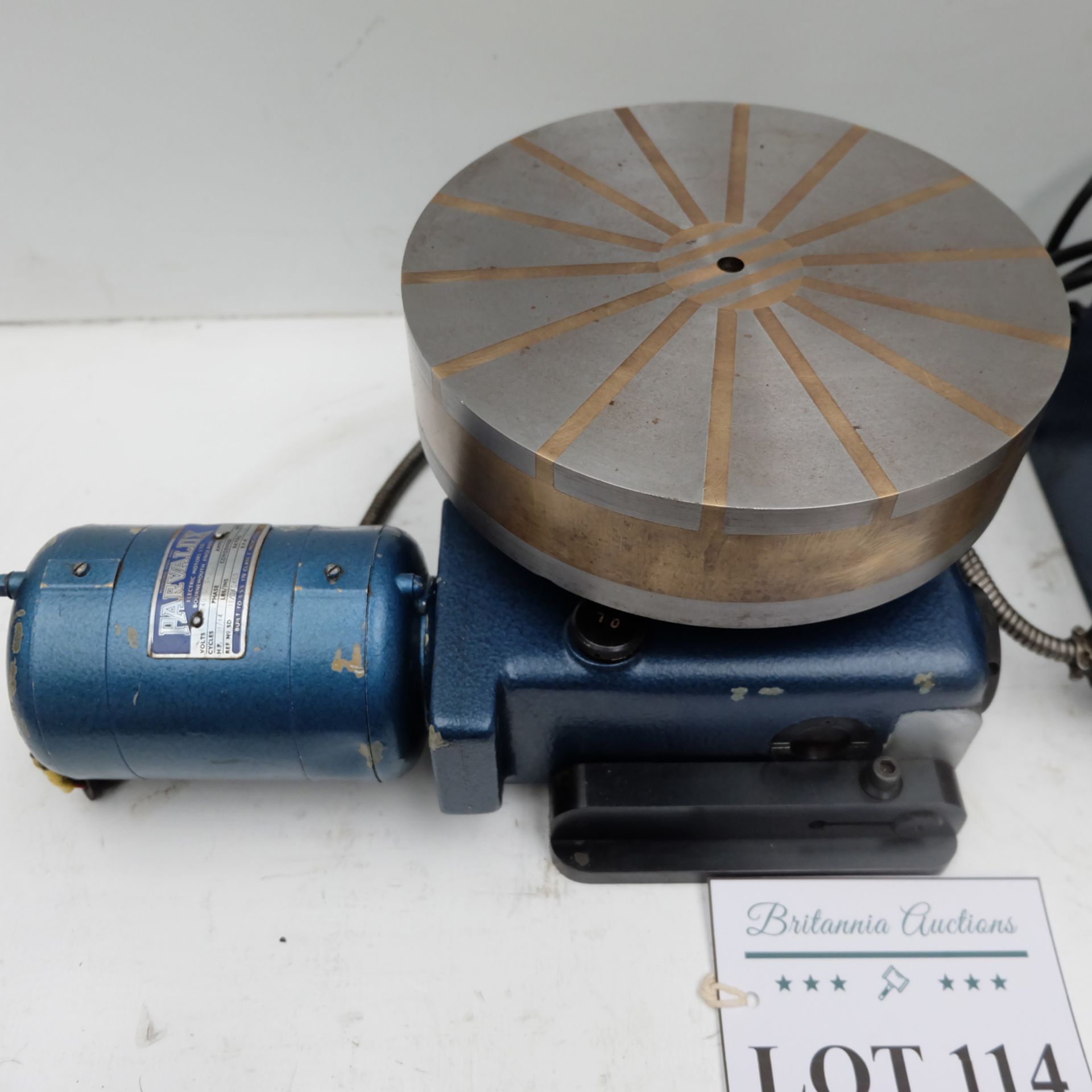 Bowers Powered Inclinable Rotary Table. Table 9" Diameter. Single Phase. - Image 5 of 9