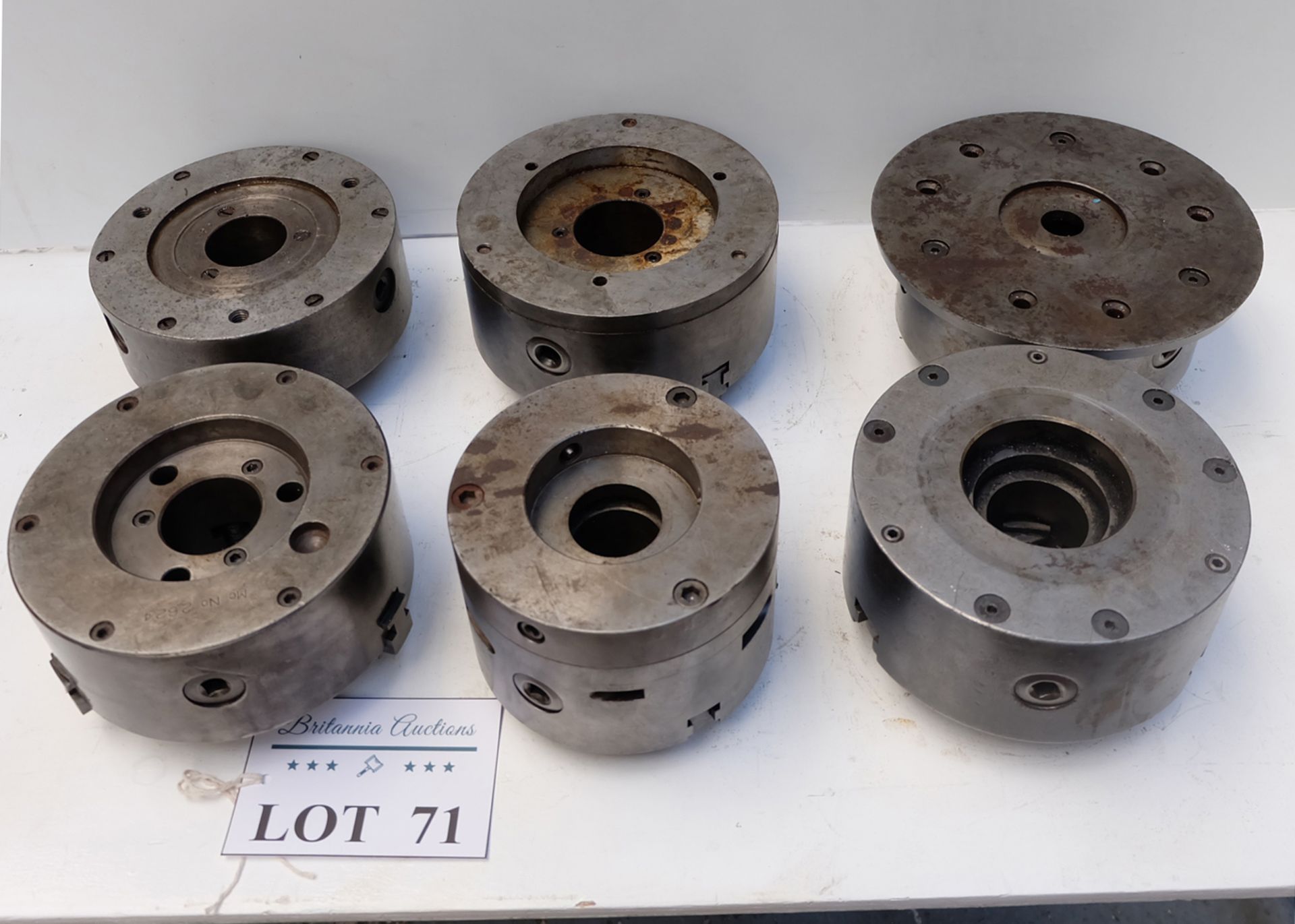 6 x 3 Jaw Chucks. Approx Diameters 7 1/2", 7 1/2", 7 1/2", 7 1/2", 160mm & 200mm. - Image 5 of 7