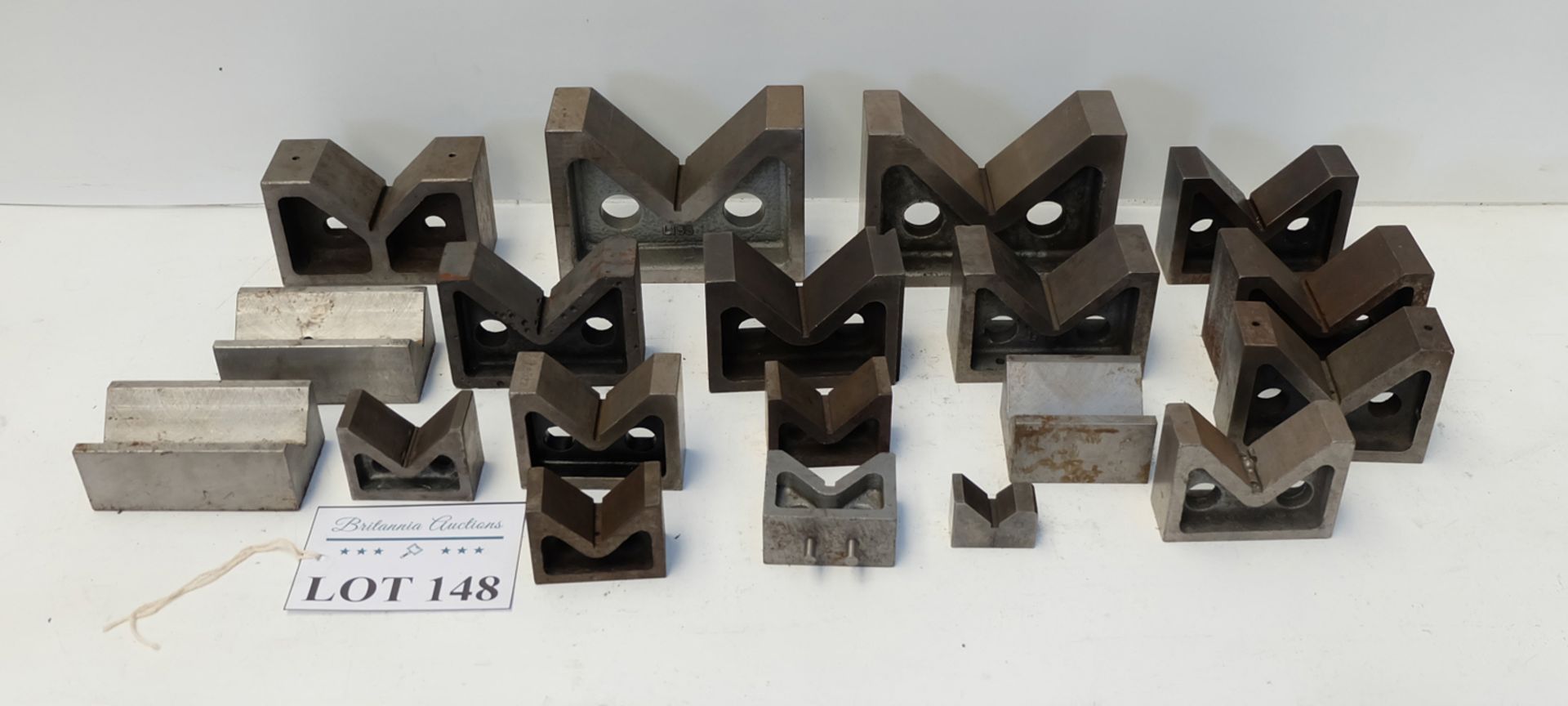 Large Selection of Vee Blocks as Lotted.