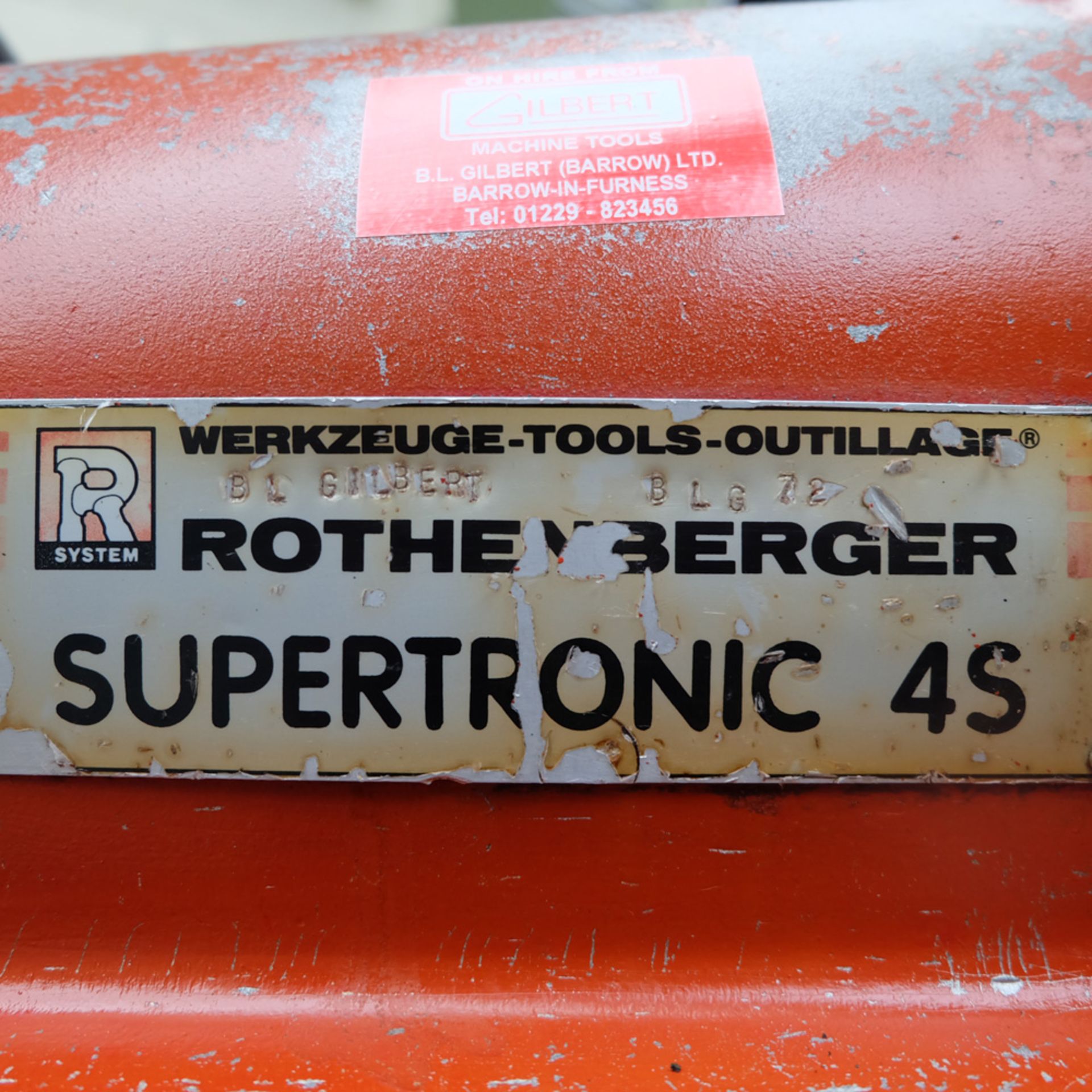 Rothenberger Supertronic 4S Pipe Threading Machine. Capacity 1/2" - 4". Motor Size 1040W. - Image 9 of 12