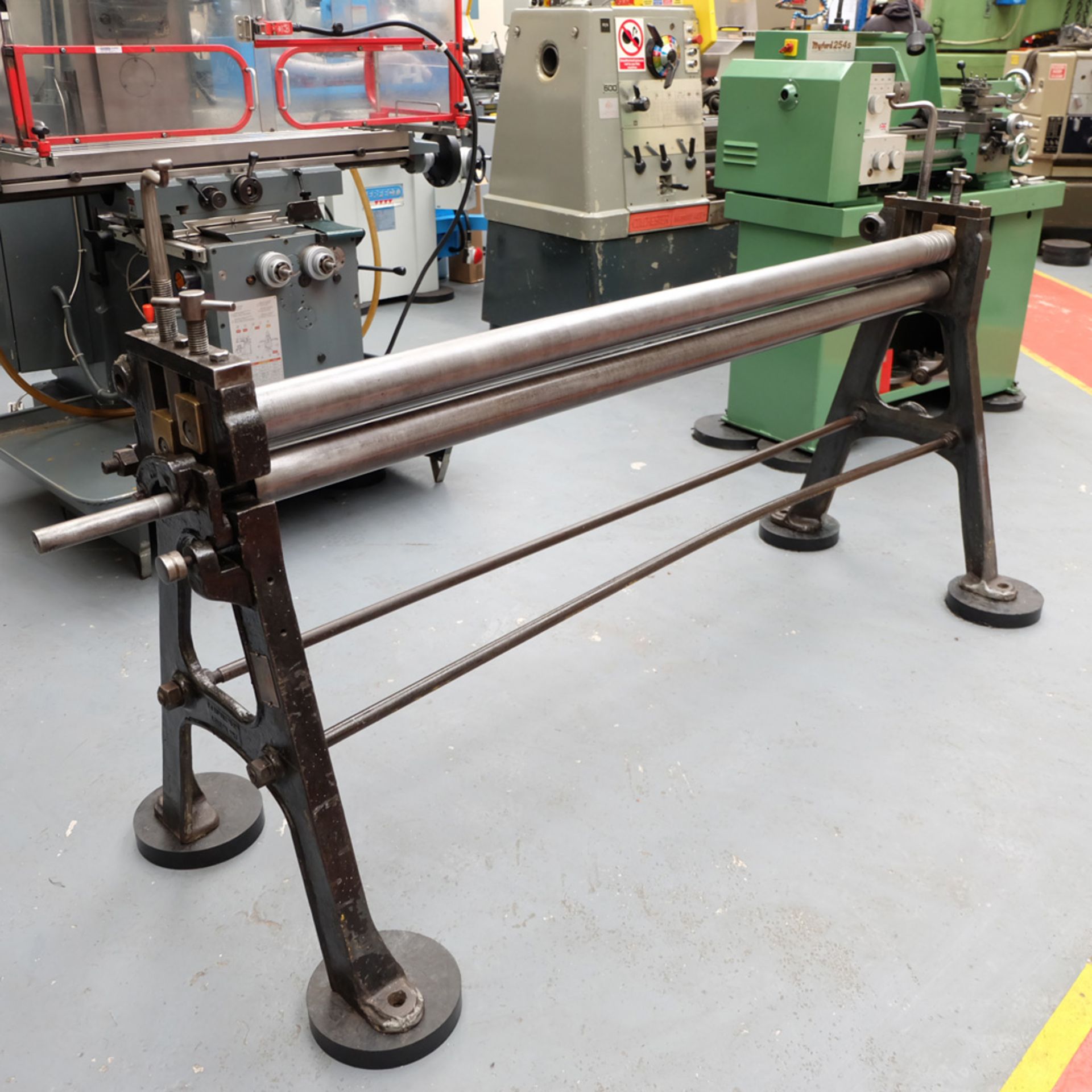 Edwards Besco Initial Pinch Hand Rolls. Working Length 72". Diameter of Rolls 3". Bottom Slip Roll. - Image 2 of 7