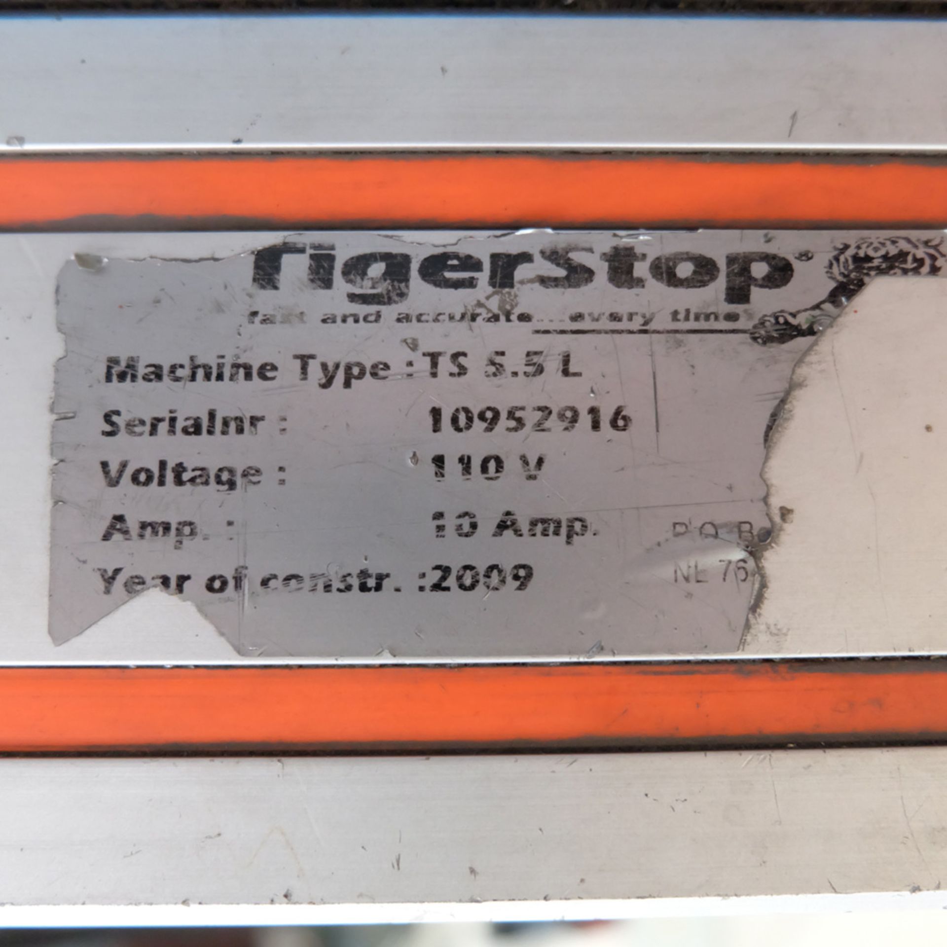 Tiger Stop Type TS5.5L Automated Material Pusher and Stop Bar Feeder. - Image 9 of 10