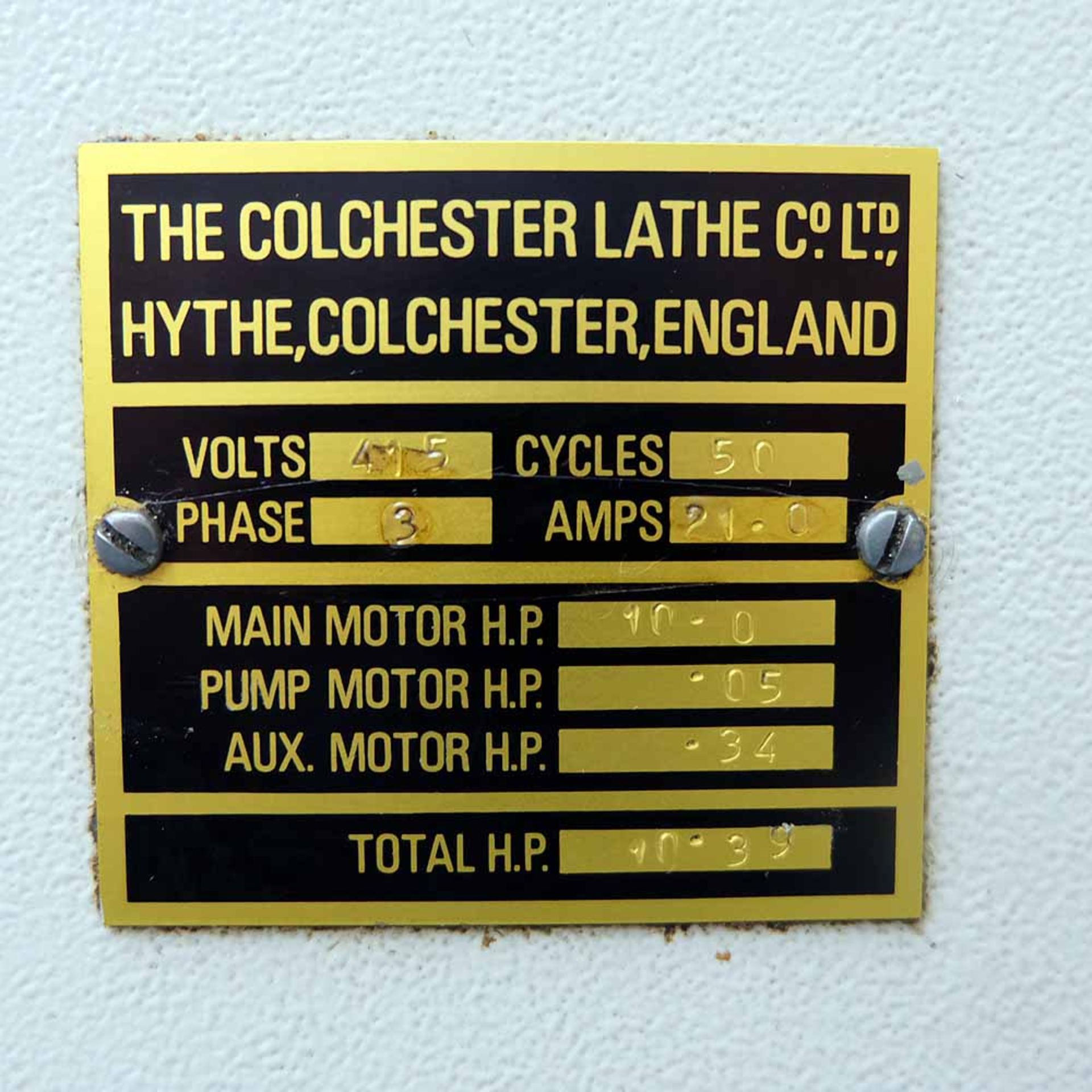 Colchester Triumph VS 2500 Lathe Variable Speed Centre Lathe. - Image 15 of 17