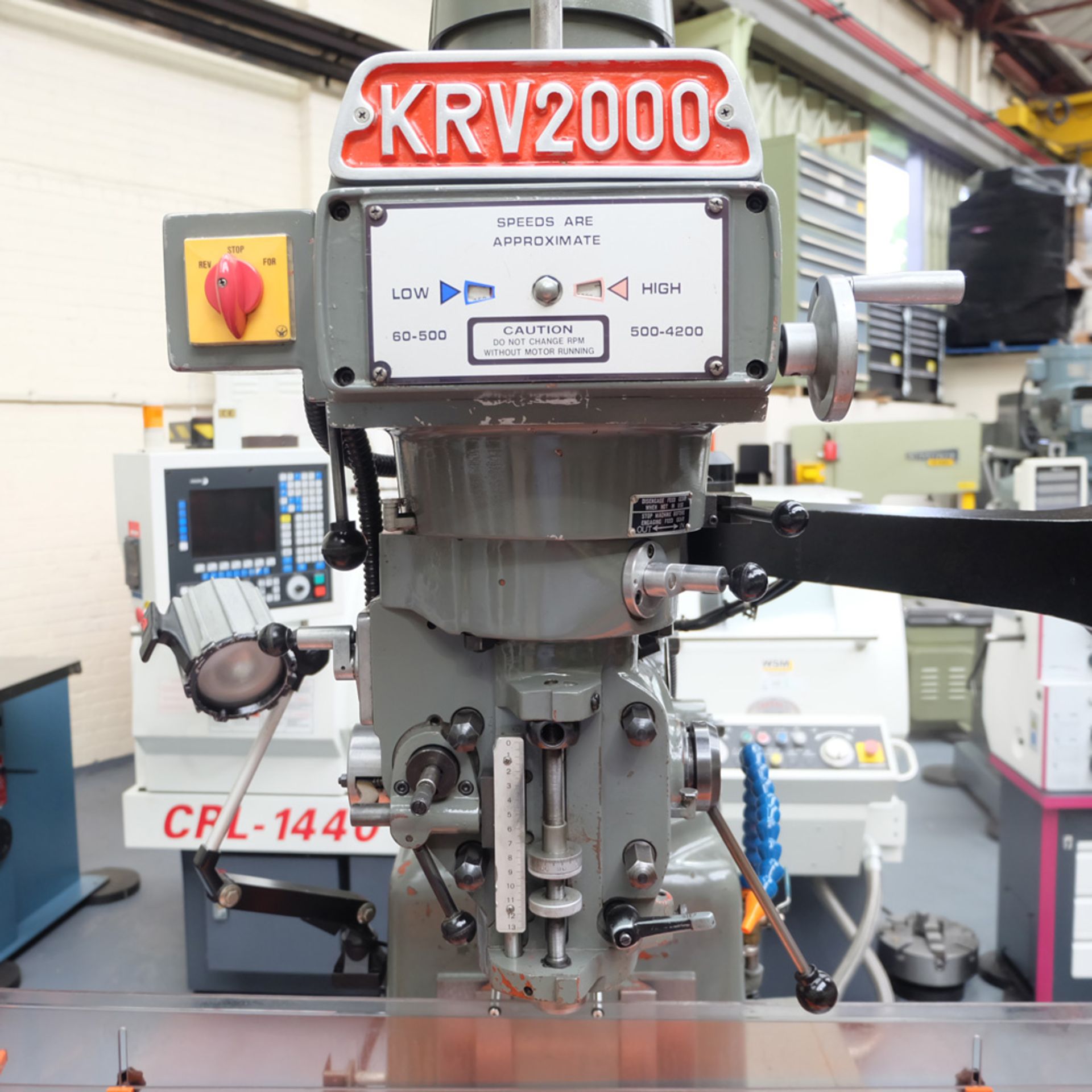 KRV 2000 Turret Mill With Prototrak MX2 CNC System. Table Size 50" x 10". X Axis 30". Y Axis 16". - Image 4 of 12