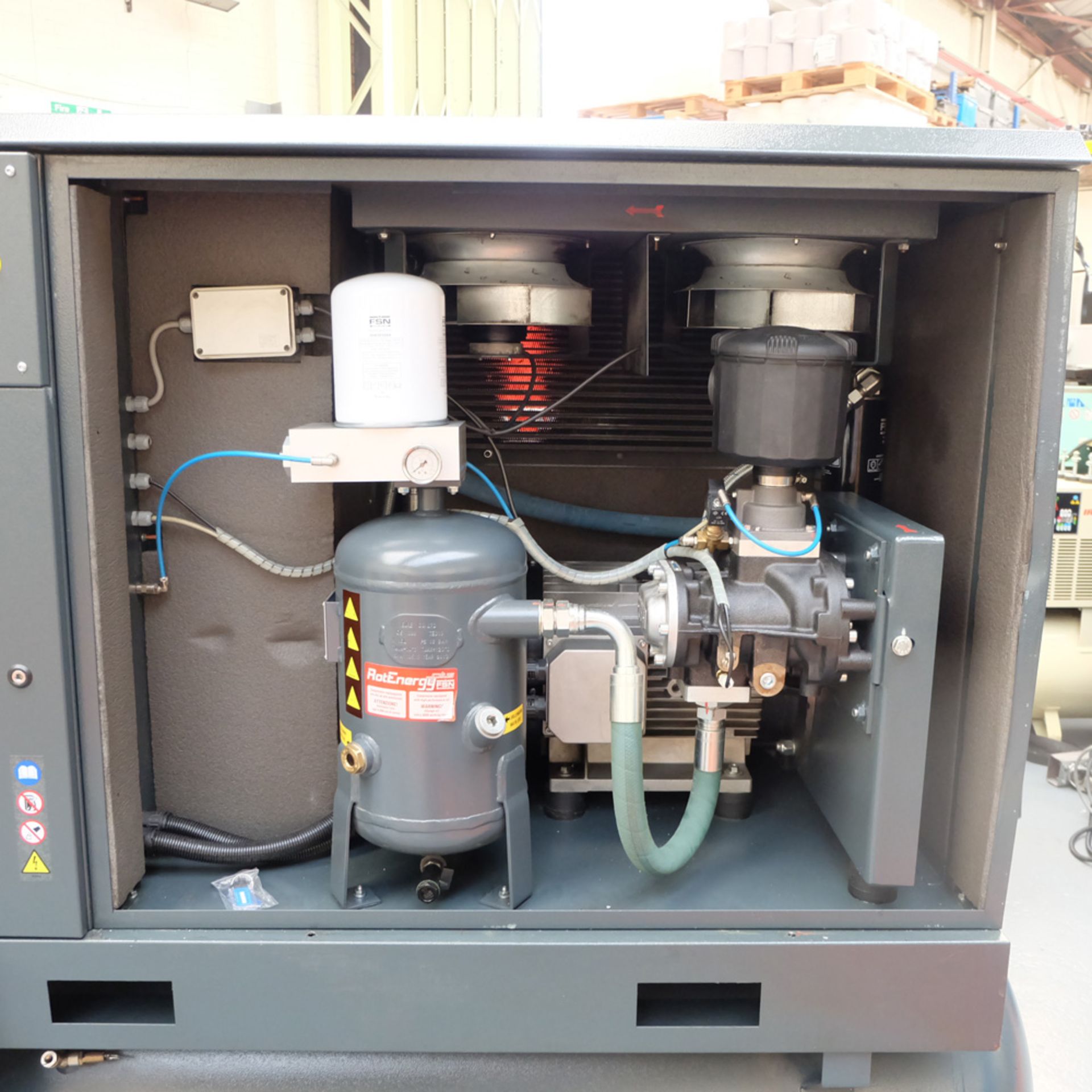 Fini Vision 25 Rotary Screw Compressor. Model: Vision 2508-500-ES-40050. Easy Tronic IV Control. - Image 8 of 11