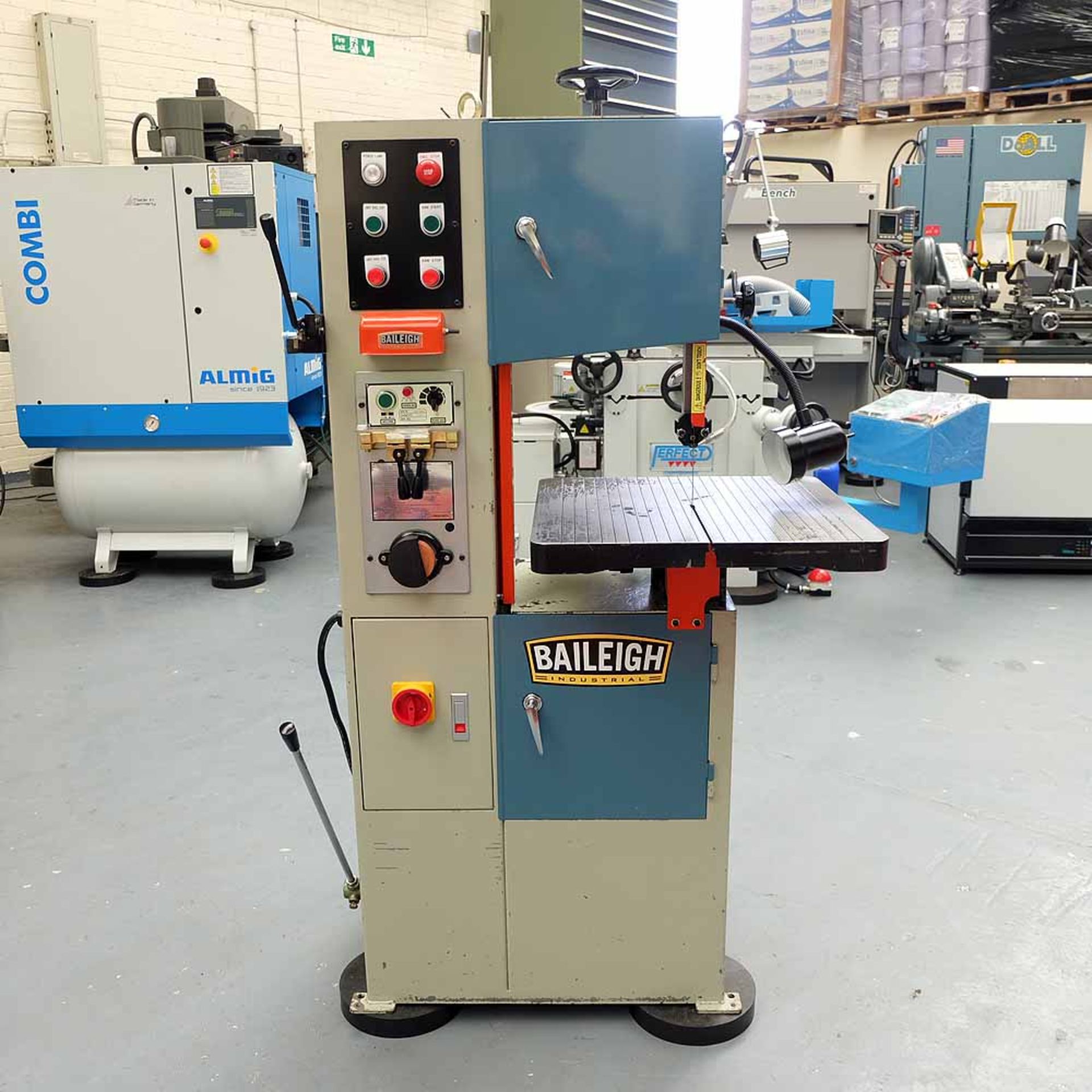 Baileigh Model BSV-12 Vertical Bandsaw. Table Size 500 x 500mm.