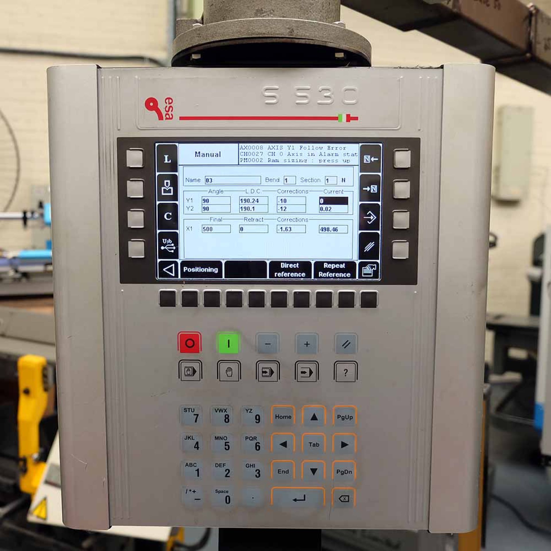 Darley Type EHP 80 Hydraulic Downstroke Press Brake With Esa S530 CNC Control. - Image 7 of 11