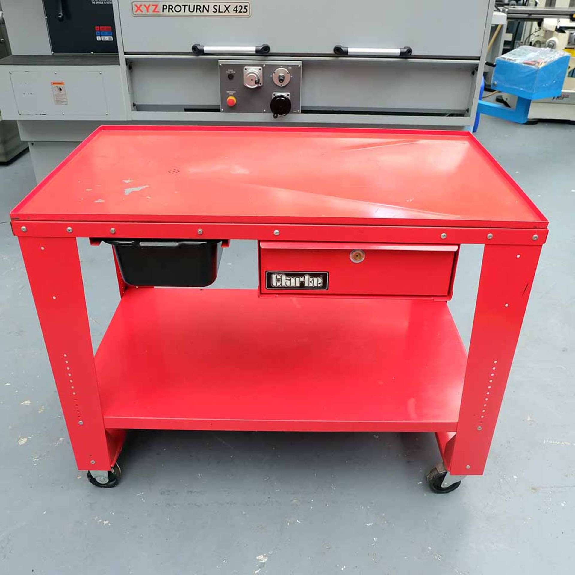 Clarke Model CERT1225 Mobile Steel Engine Repair Table. Work Surface 1225 x 730mm.