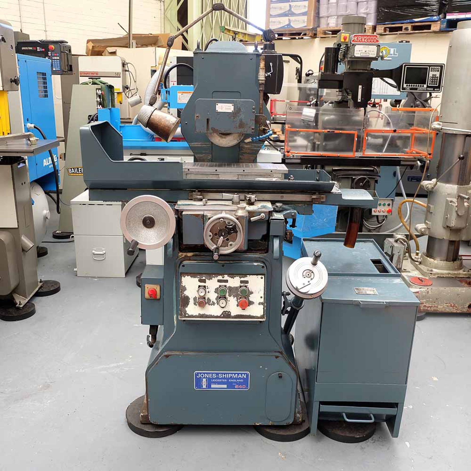 Jones & Shipman 540 Horizontal Spindle Surface Grinder. Capacity 18" x 6".