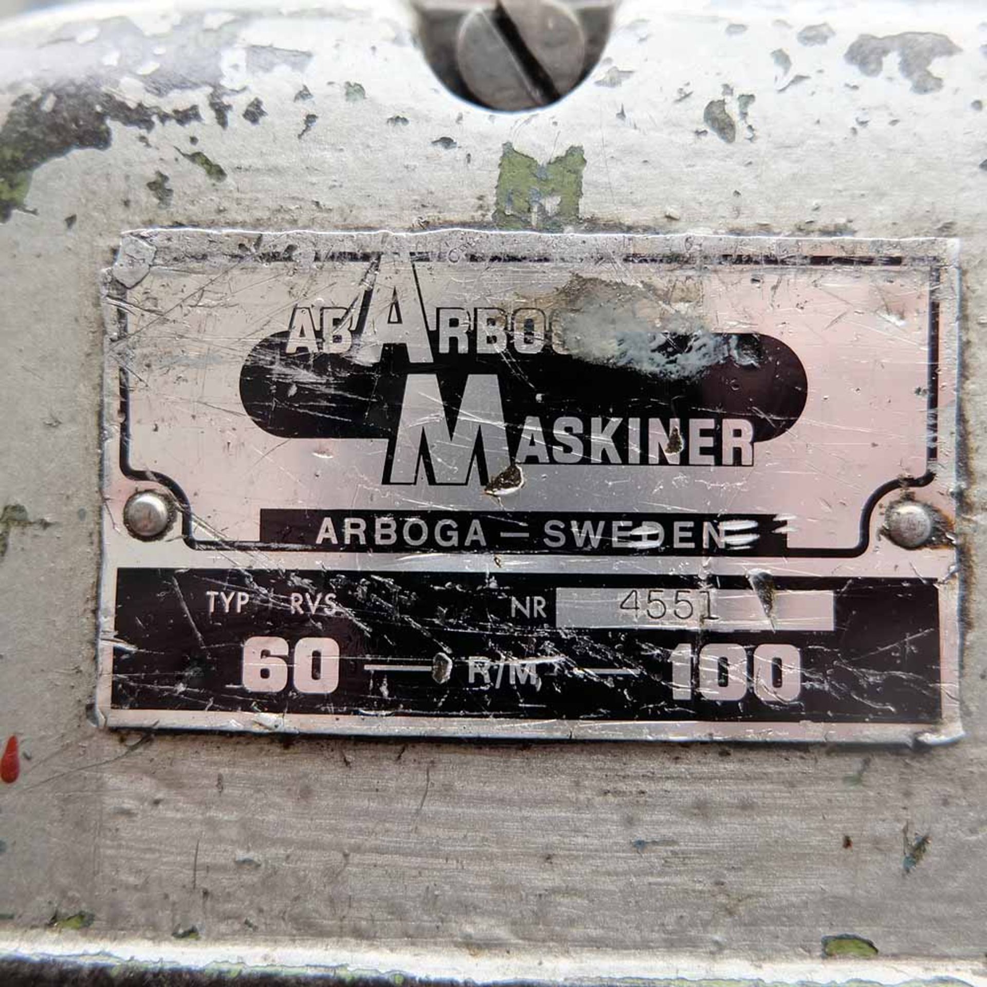 Arboga Maskliner Type RVS Gear Head Pillar Drill. Spindle Taper No.3 Morse. - Image 6 of 11