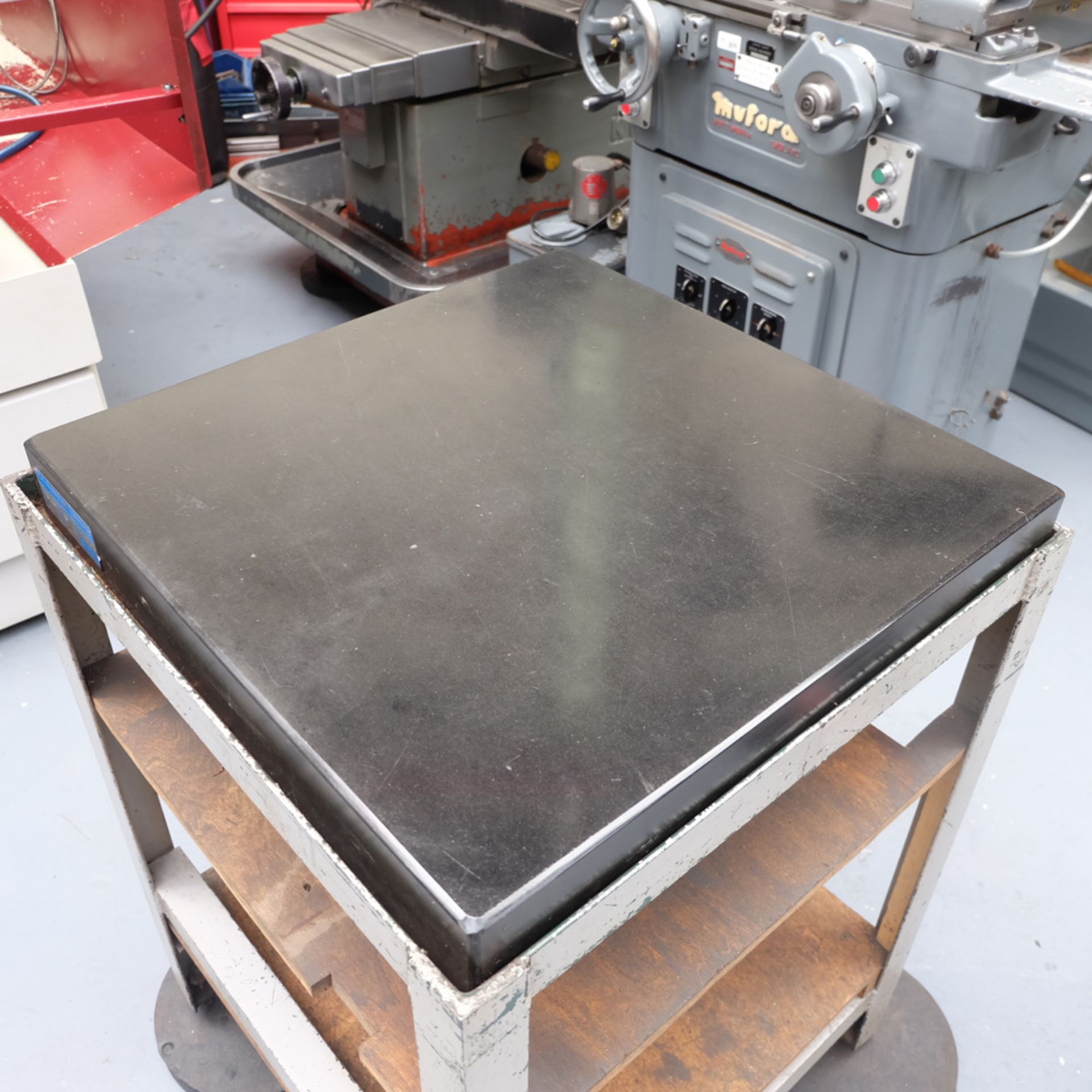 Johansson Granite Surface Table. Size 25" x 25". Thickness 3 1/4". On Steel Stand. - Image 3 of 5