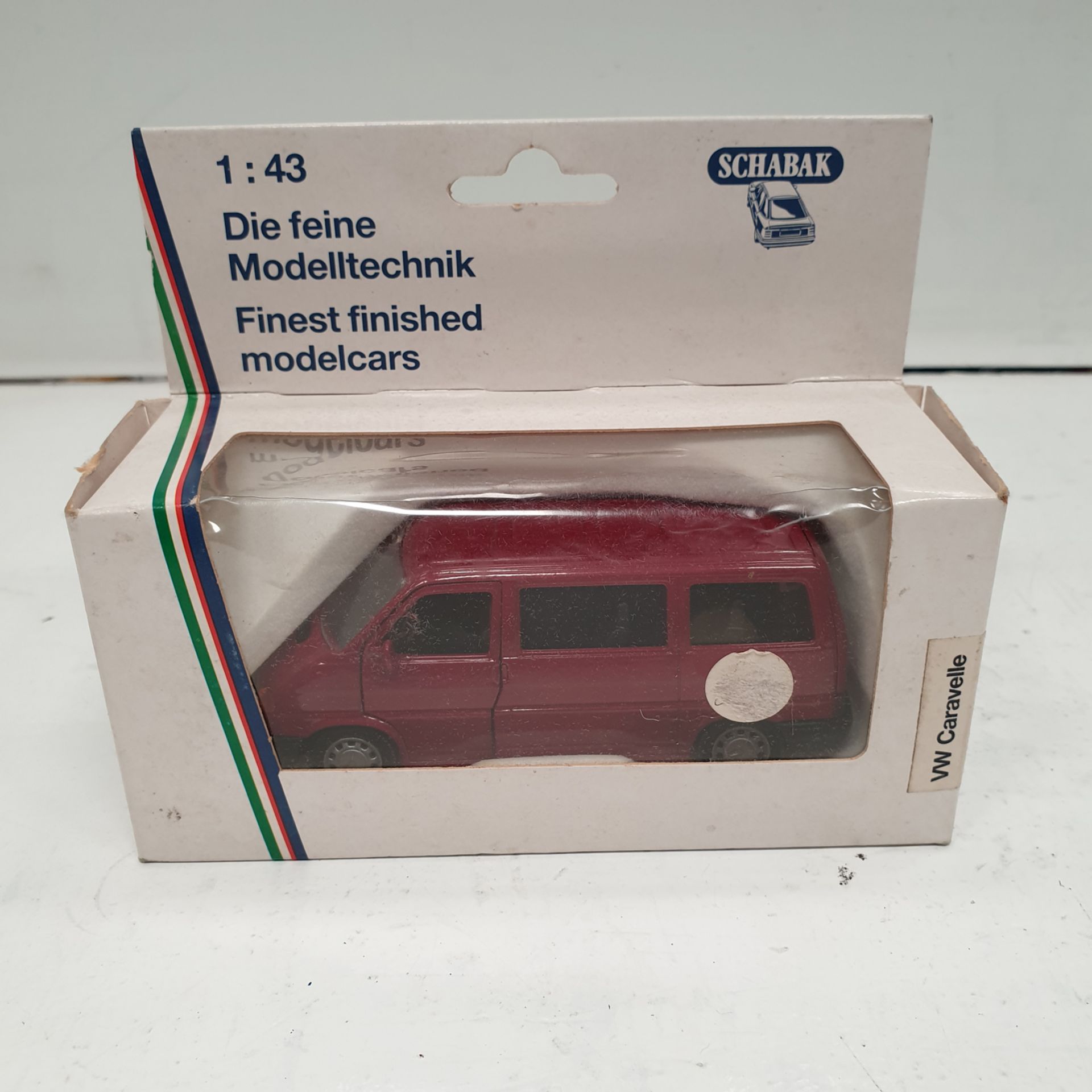 SCHABAK Finest Finished Model Cars VW Caravelle Car Model. Scale 1:43. Made in Germany