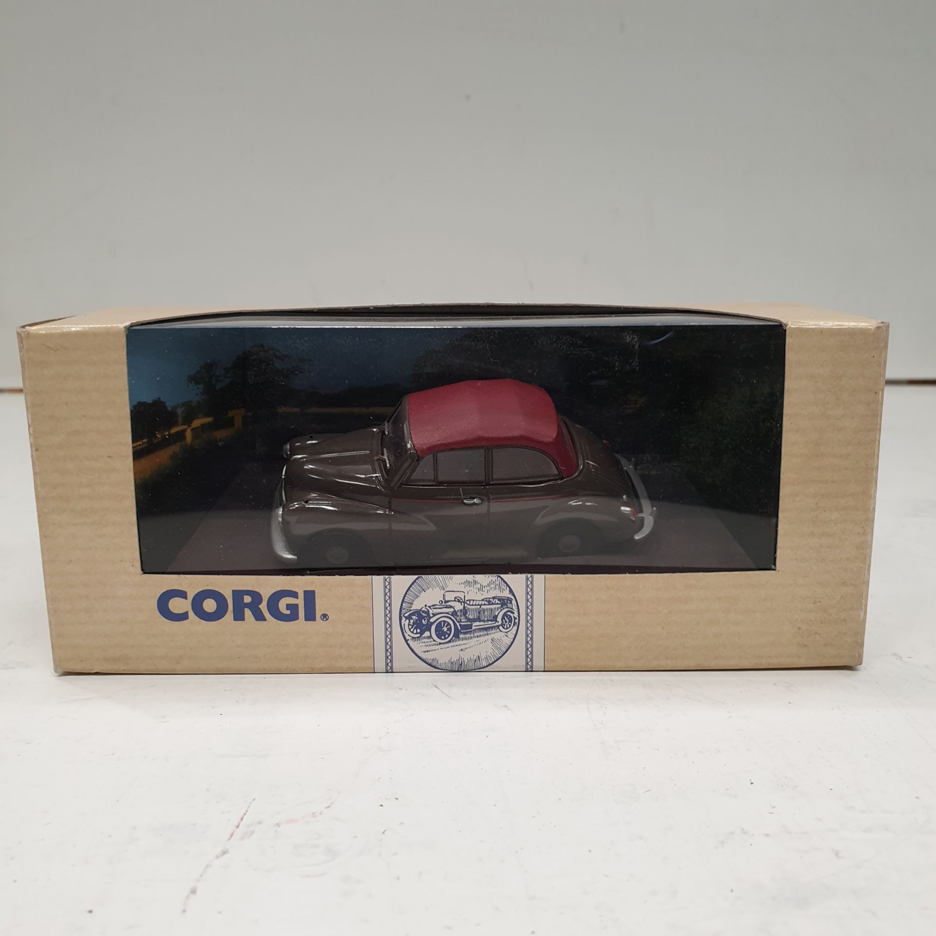 Corgi 96755 Morris Minor Convertible Car Model. In Original Packaging. Year 1993.