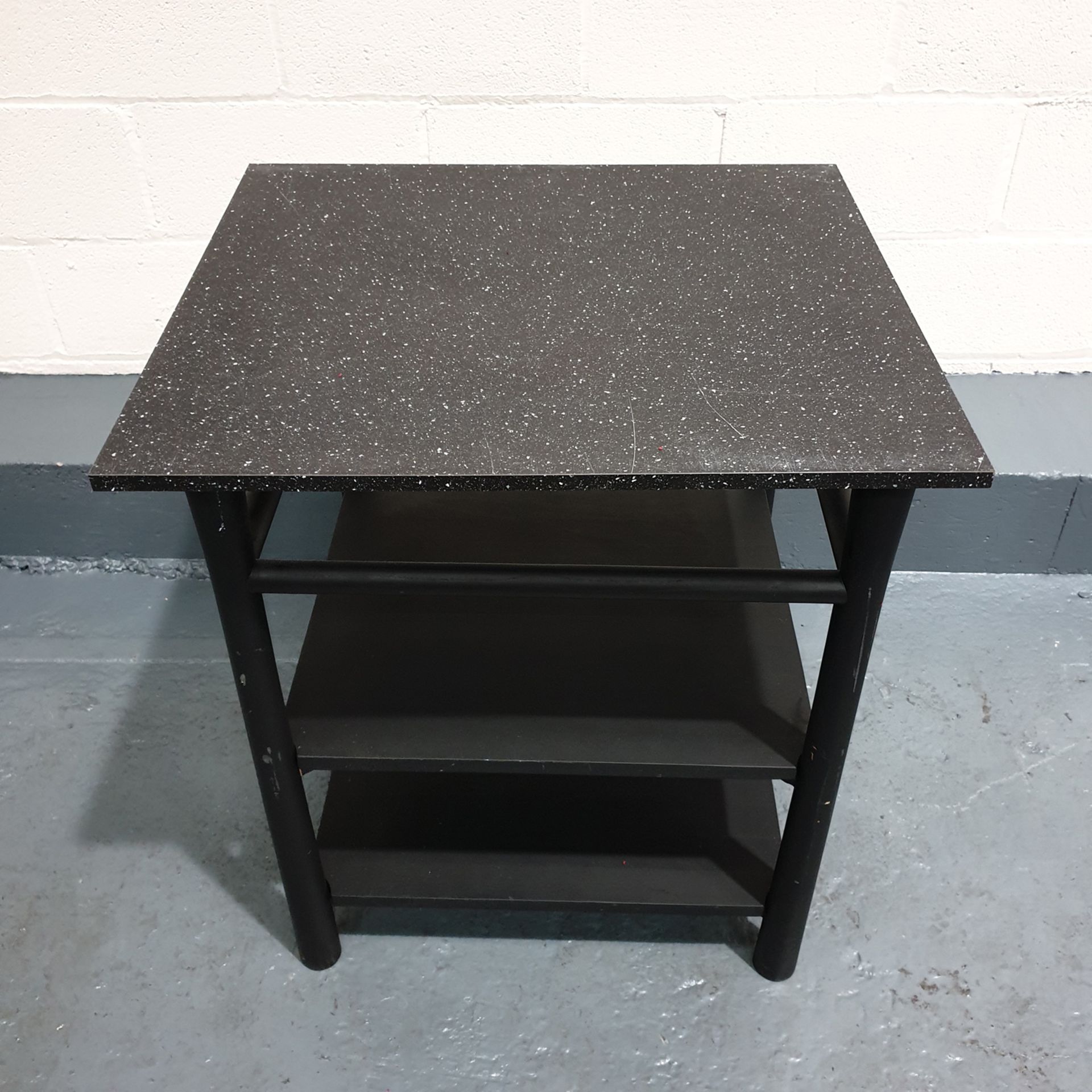 Marble Effect 3 Tier Table. Approx Dimensions 680mm x 600mm x 760mm High.