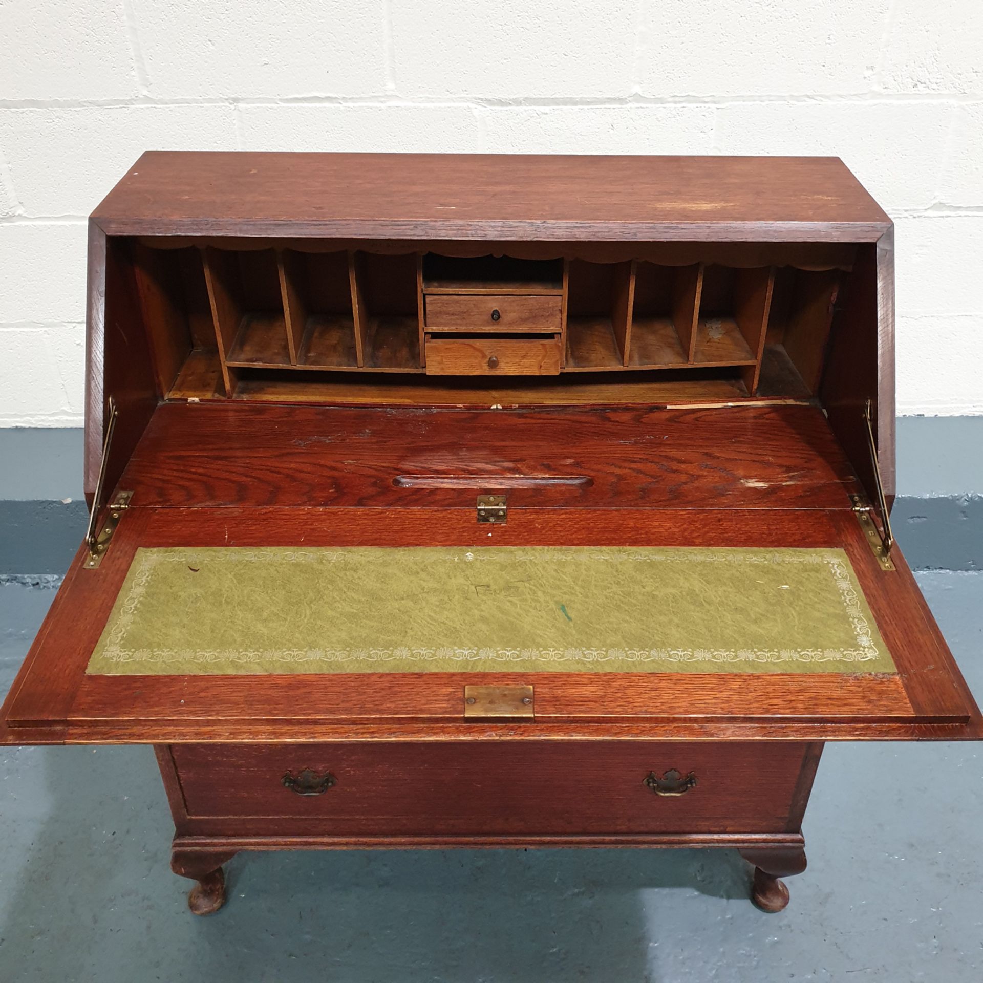 3 Drawer Cabinet with Fold Down Desk. Approx Dimensions 34 1/2" x 16" x 40" High. - Image 4 of 5