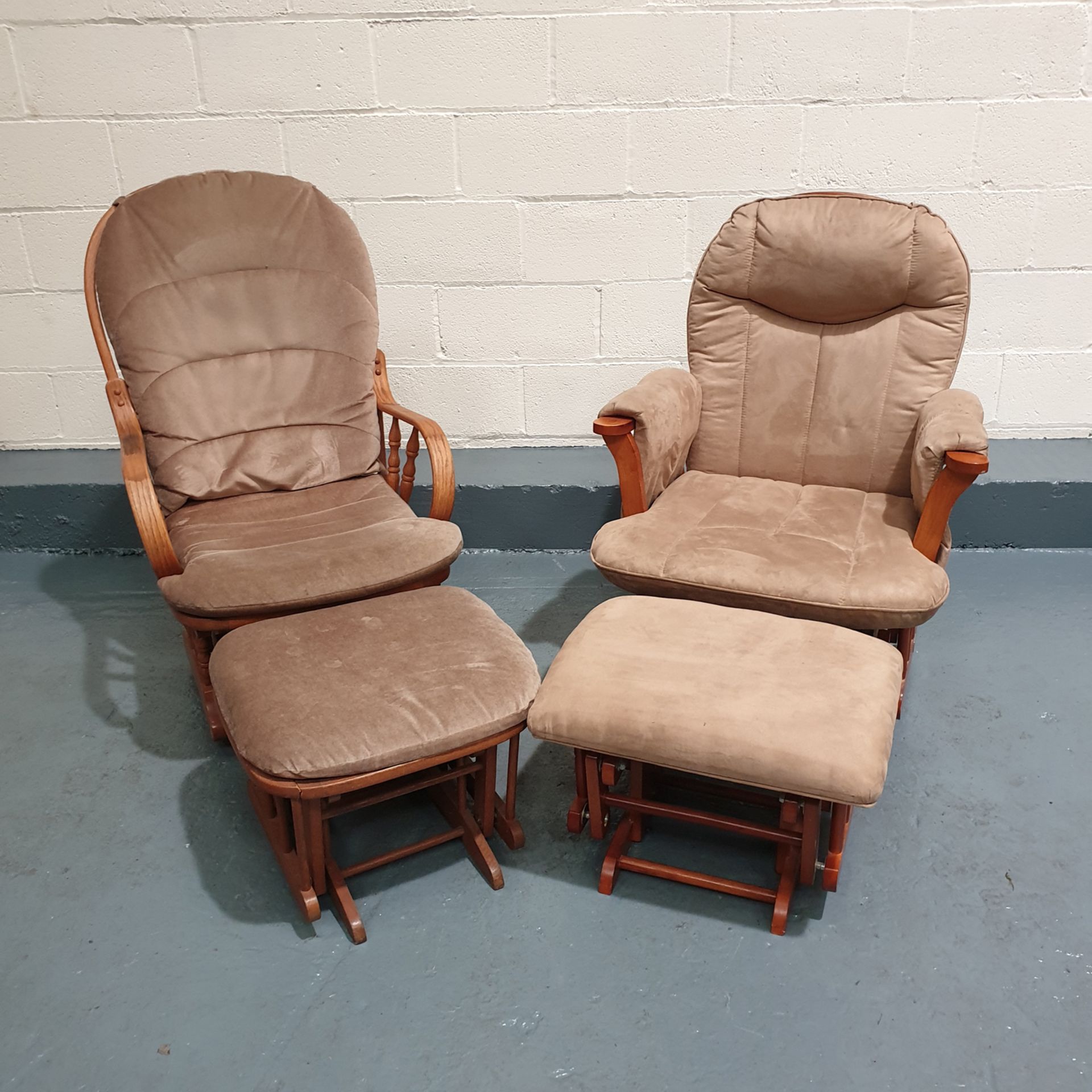 2 x Rocking Chairs with Matching Rocking Foot Rests.