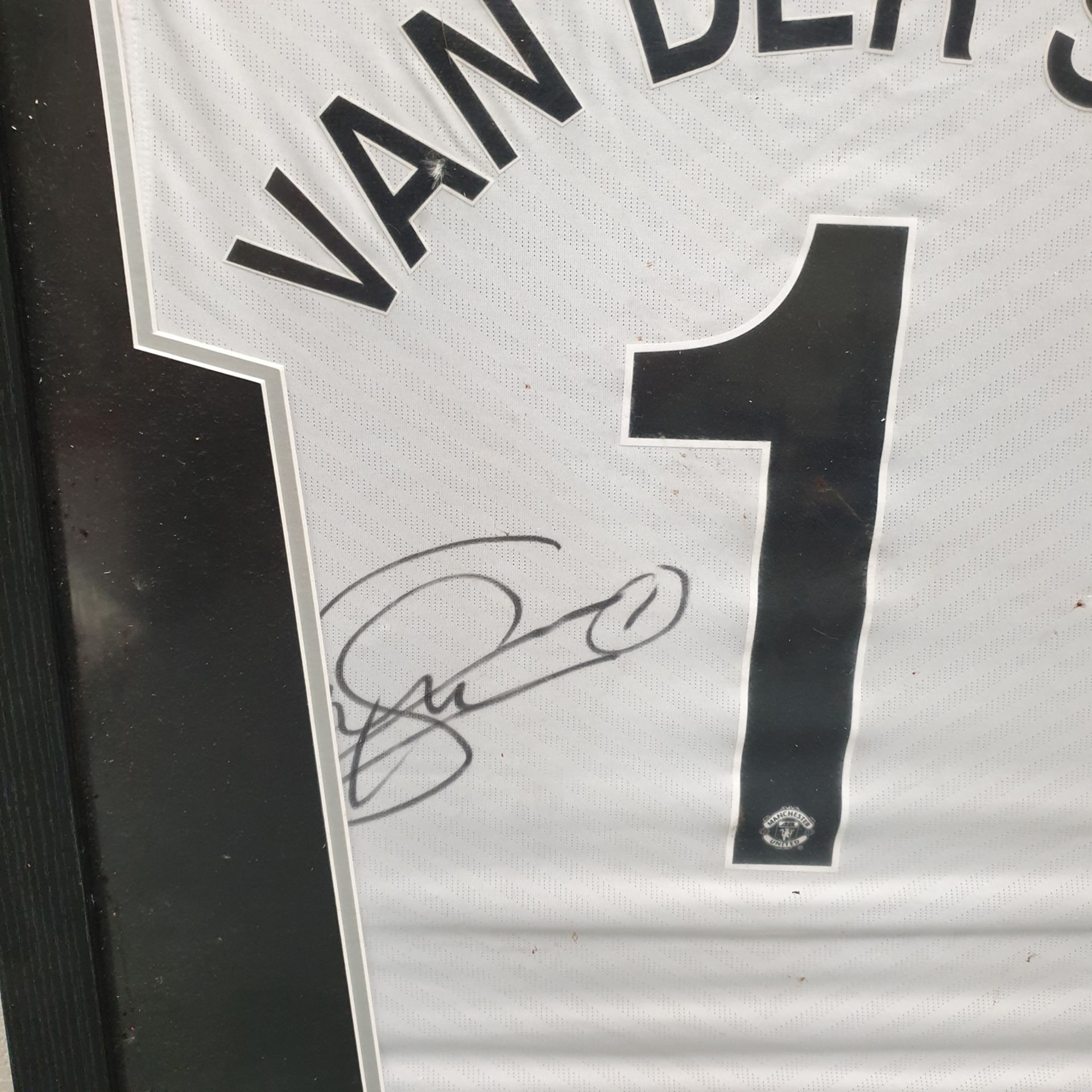 Signed VAN DER SAR T-Shirt in Frame. Approx Dimensions 24 1/2" x 34 1/2". - Image 2 of 4
