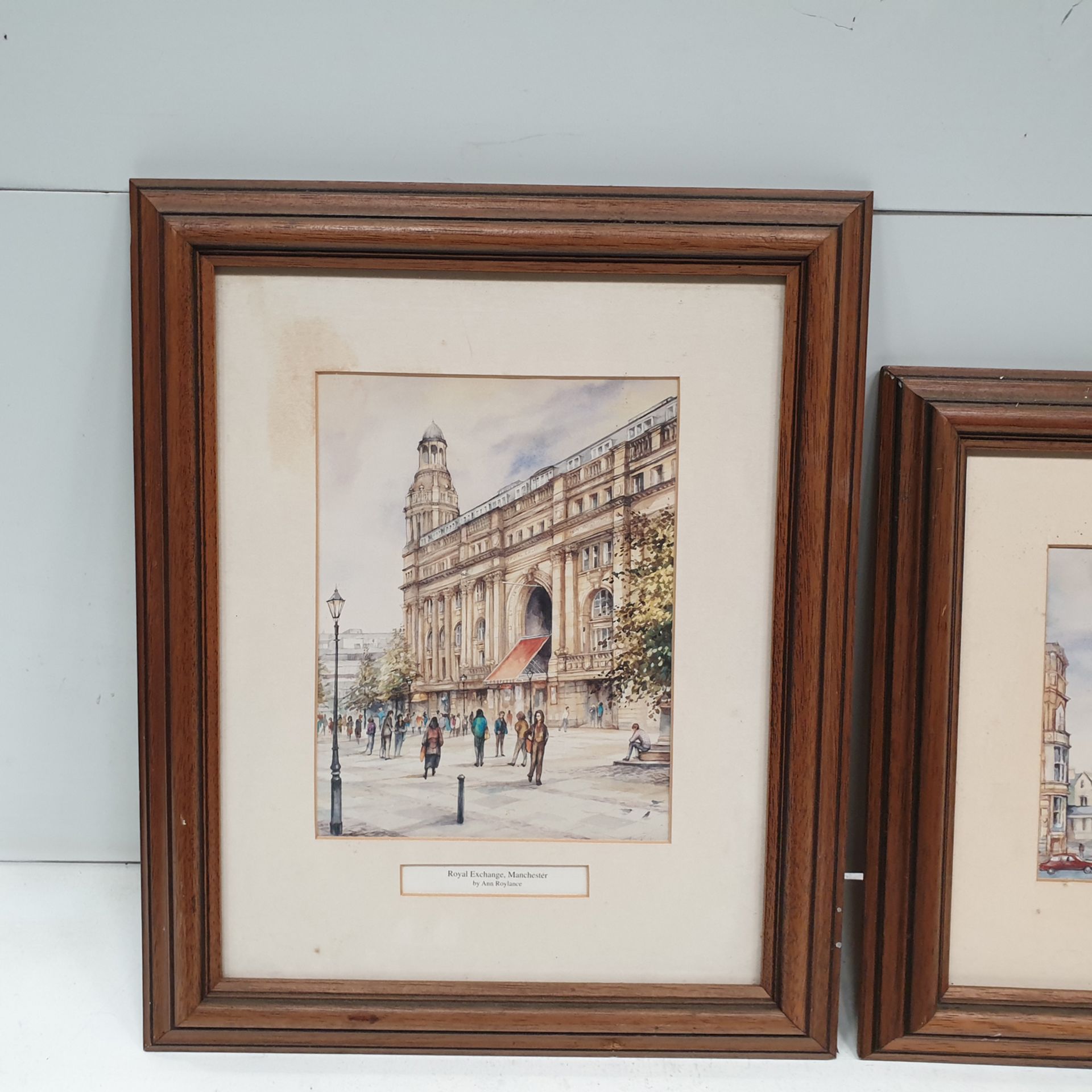 Royal Exchange, Manchester' and 'Manchester Cathedral' Framed Pictures by Ann Roylance. - Image 3 of 6