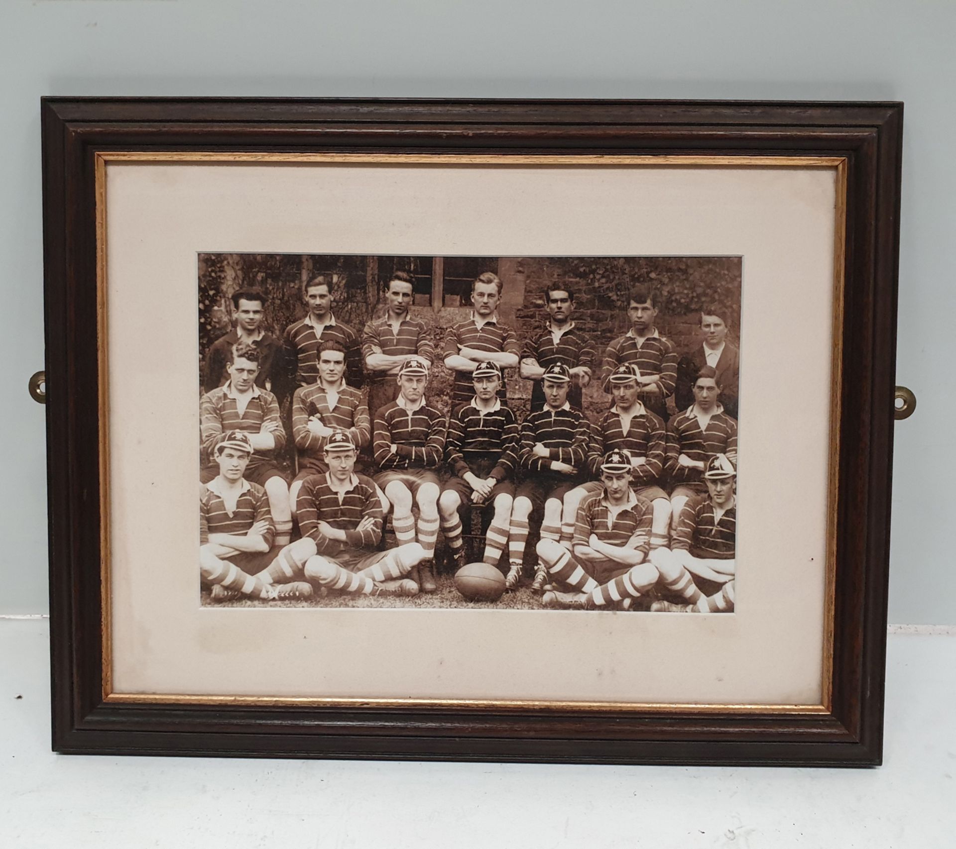Framed Rugby Team Picture. Approx Dimensions 18 1/2" x 14 1/2".